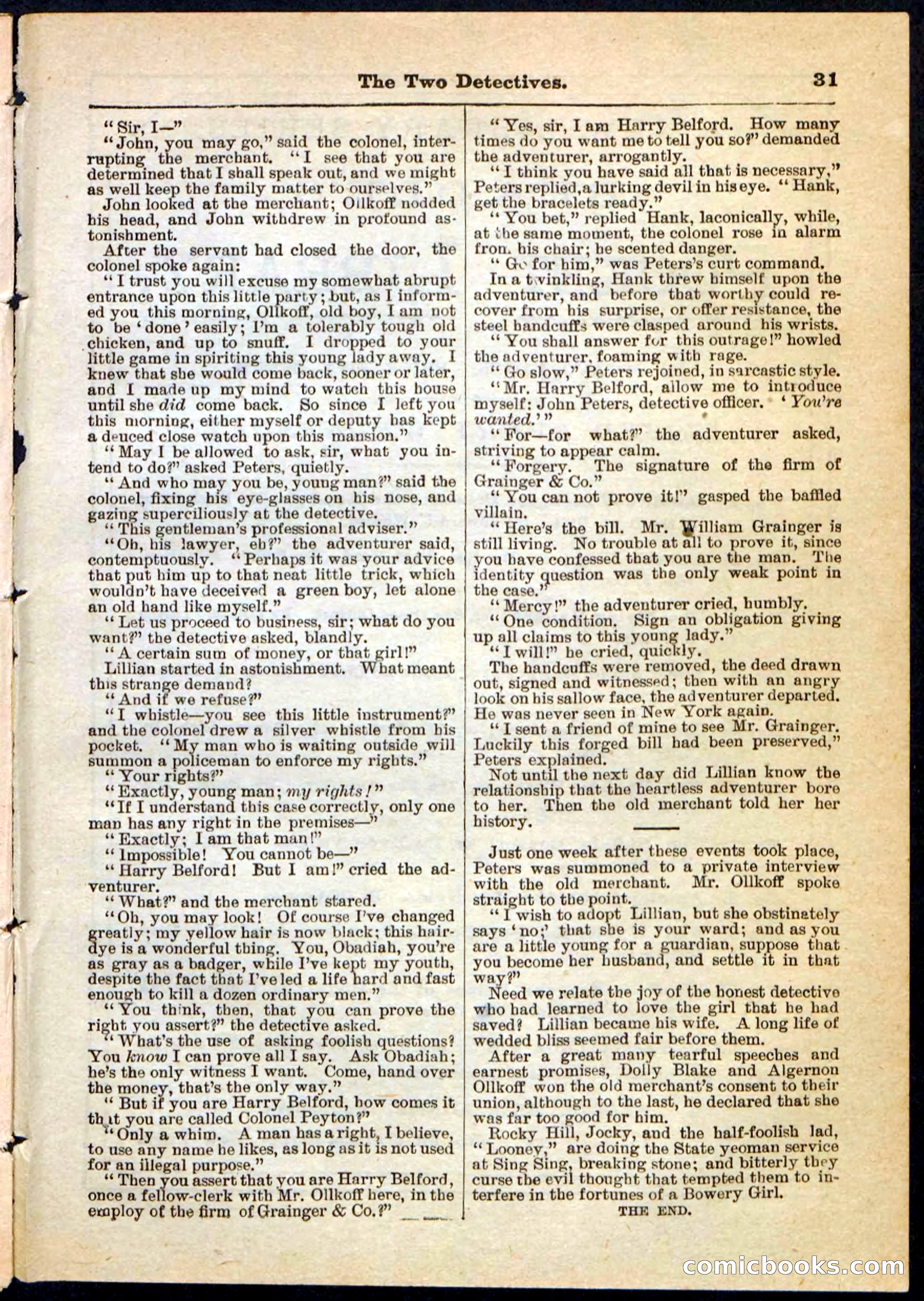 Beadle's Pocket Library No. 5 — page 31 of 32