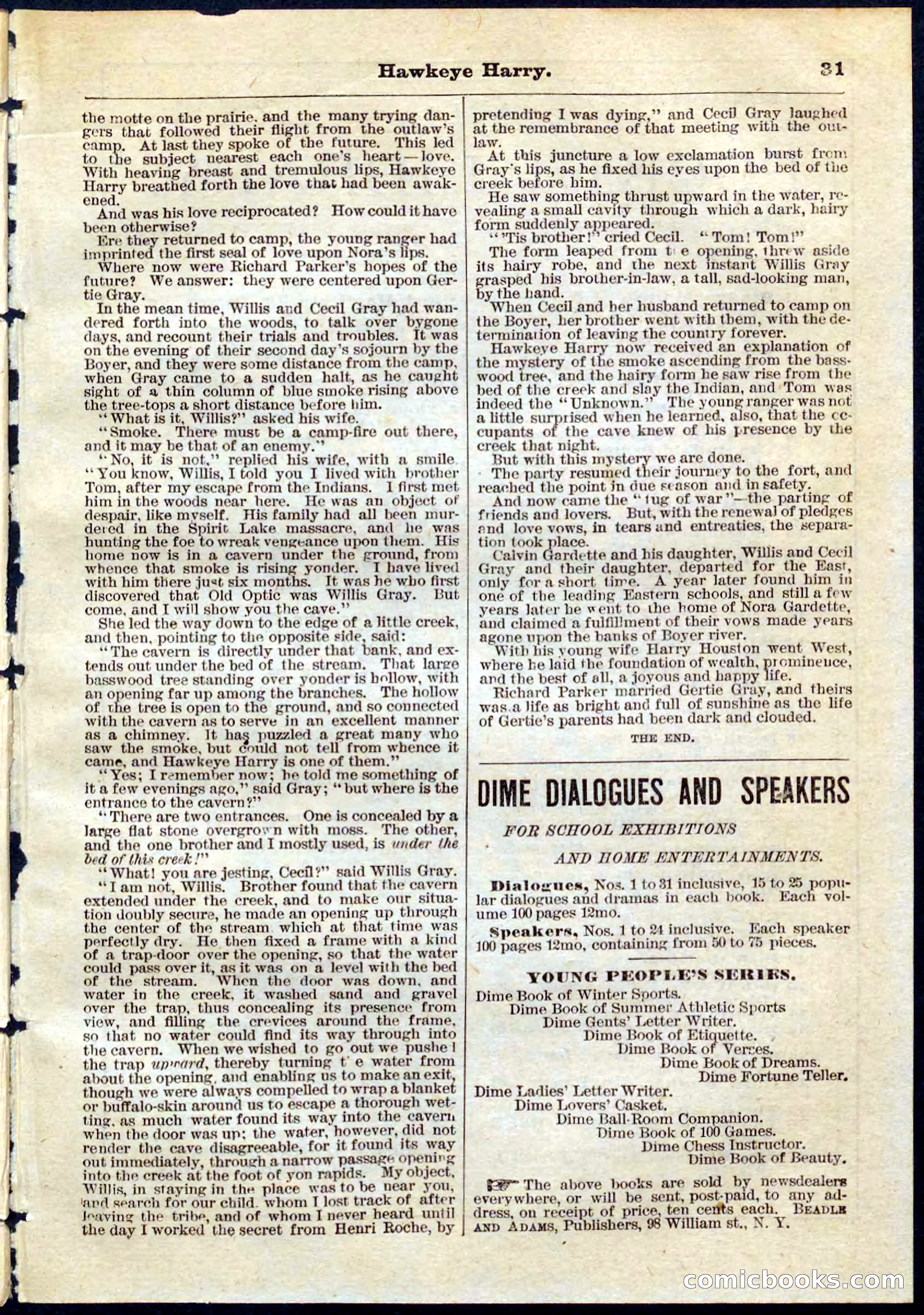 Beadle's Pocket Library No. 53 — page 31 of 32