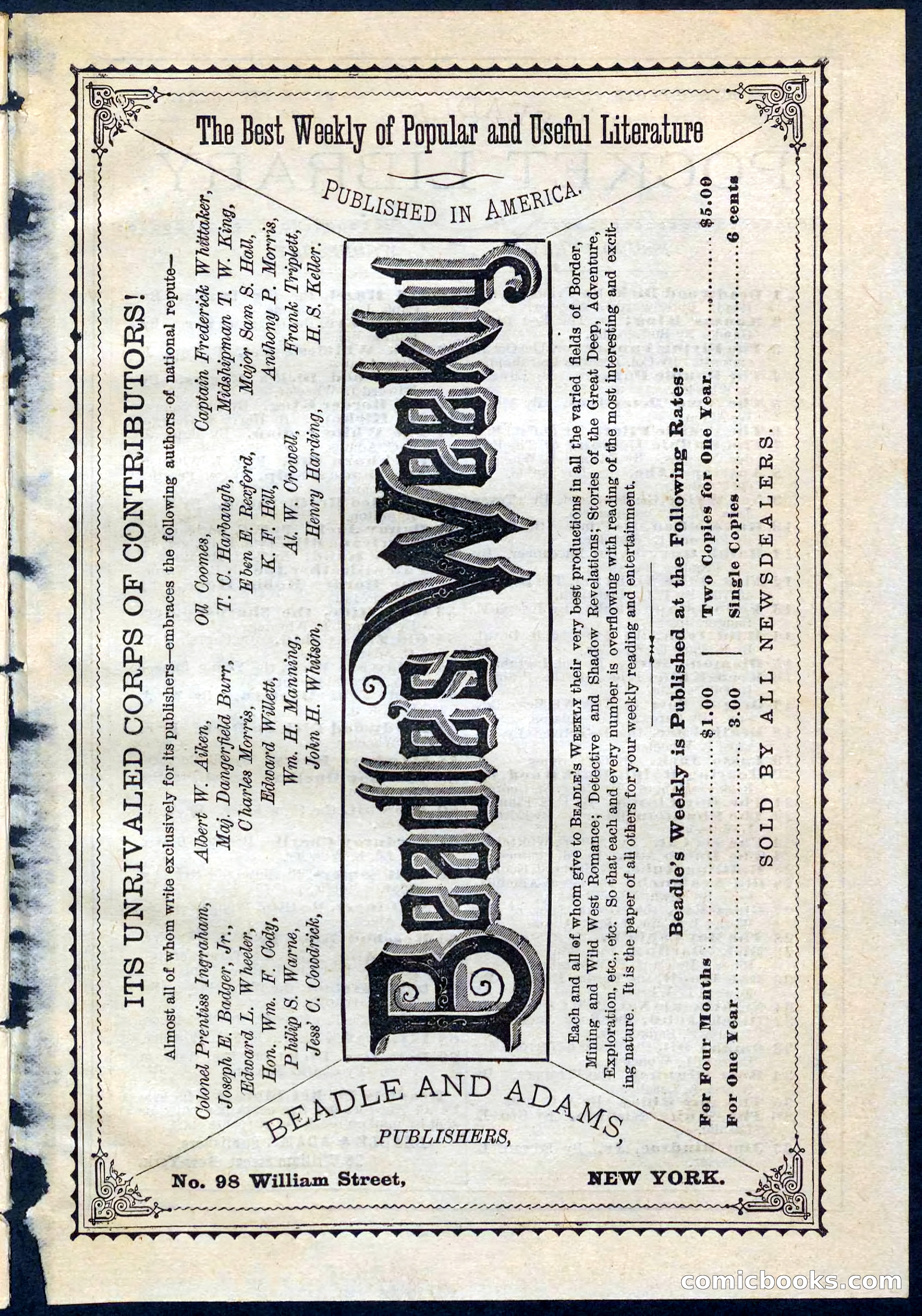 Beadle's Pocket Library, No. 63 — page 31 of 32