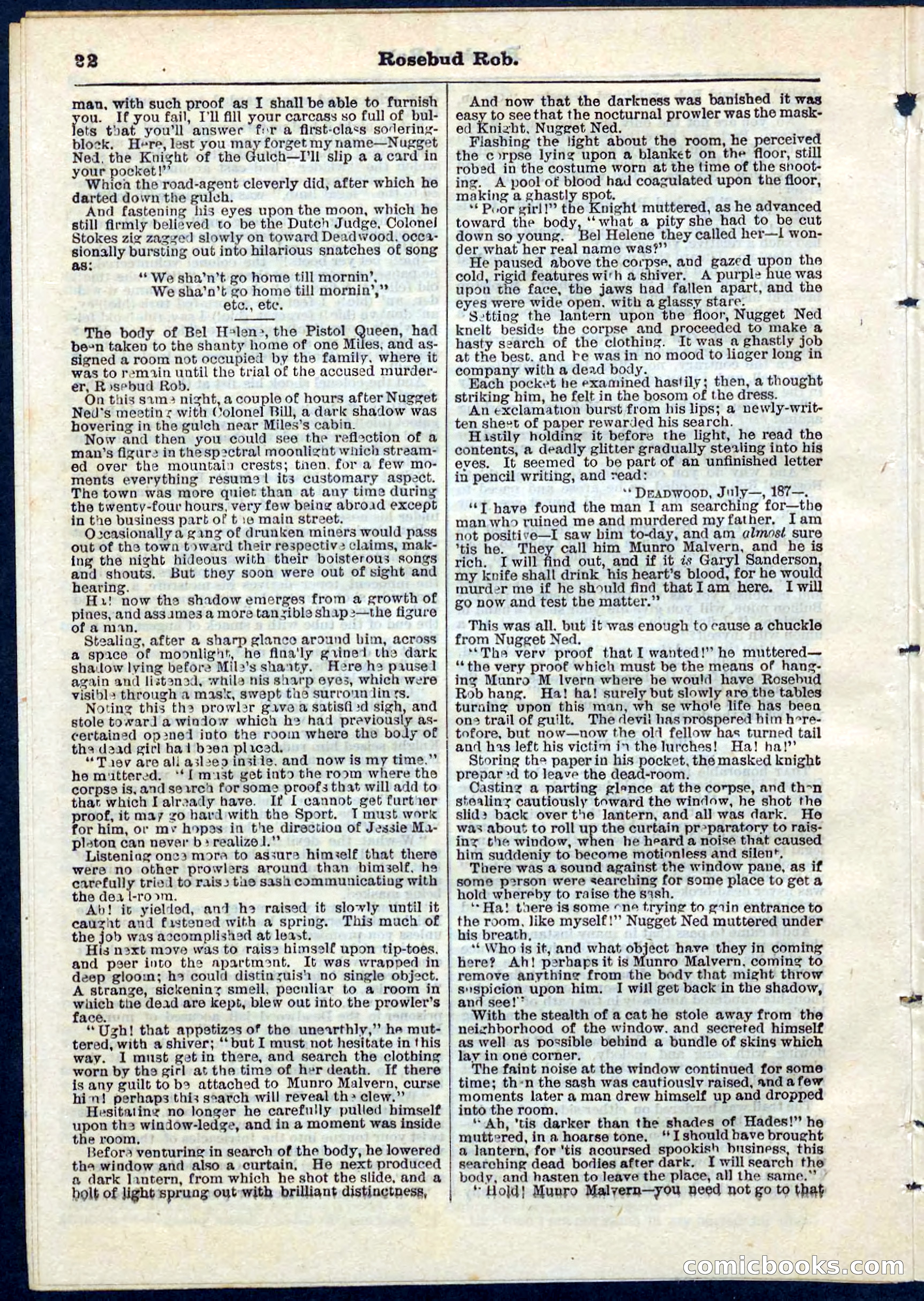 Beadle's Pocket Library, No. 64 — page 22 of 32