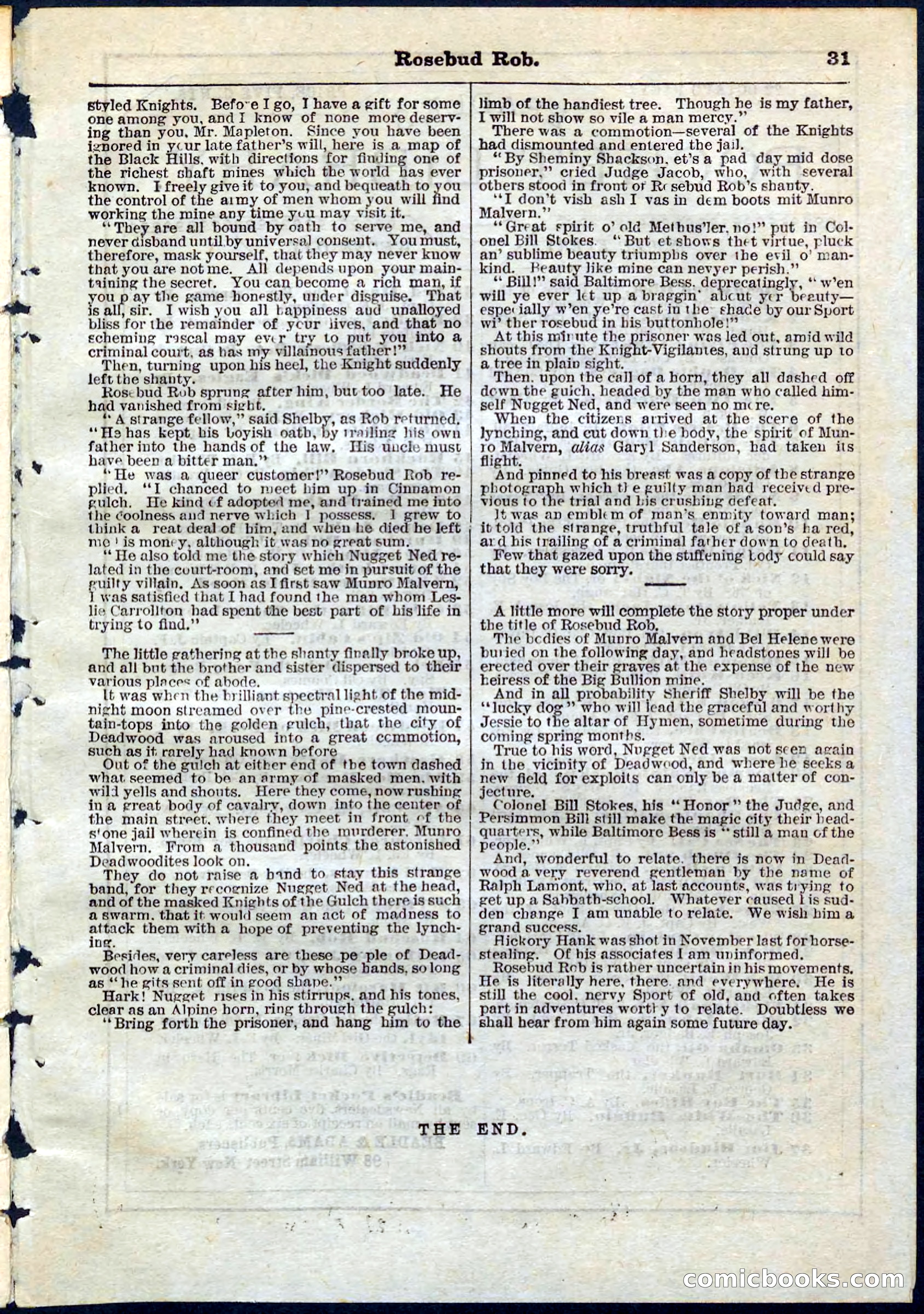 Beadle's Pocket Library, No. 64 — page 31 of 32