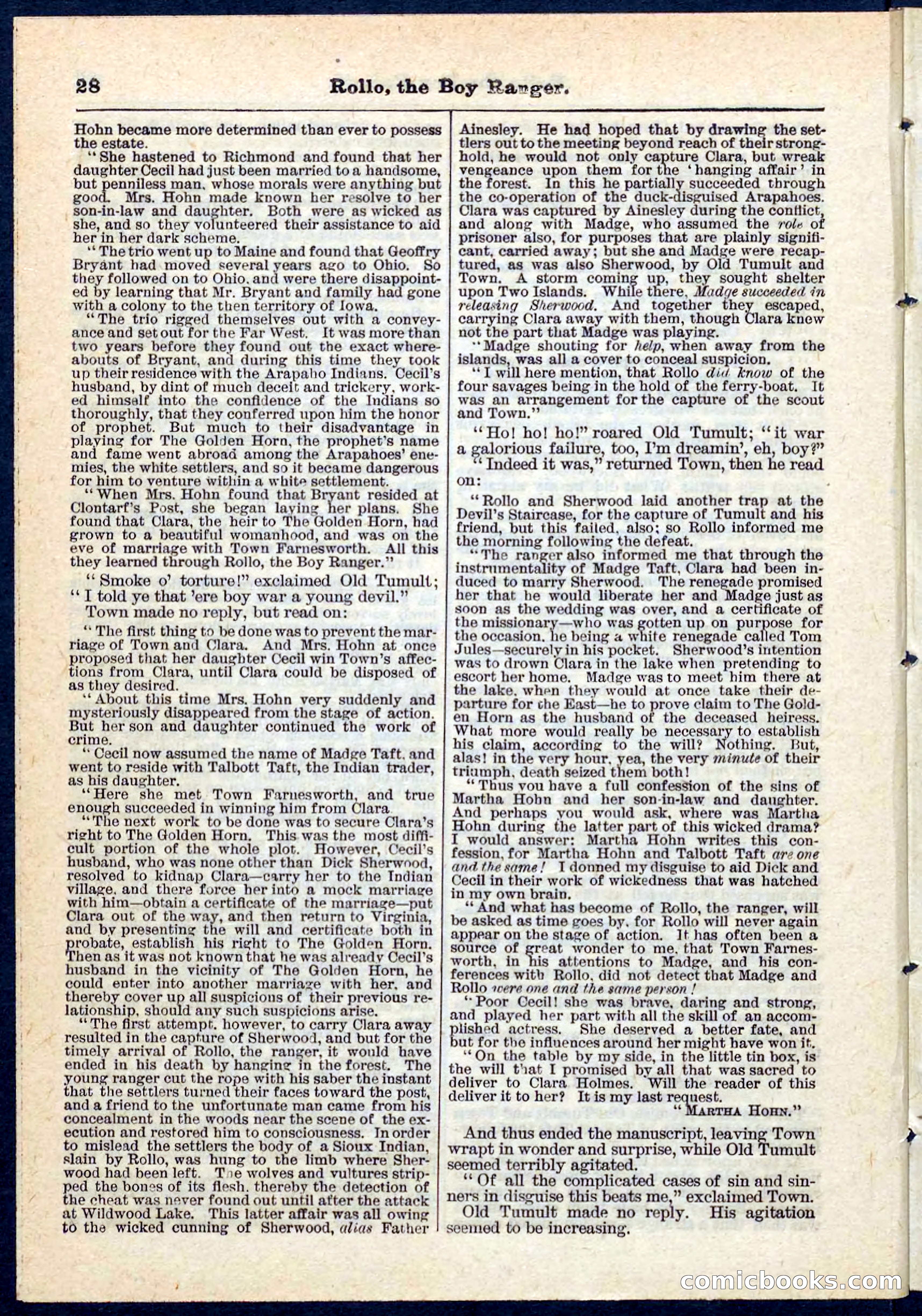 Beadle's Pocket Library No. 67 — page 28 of 32