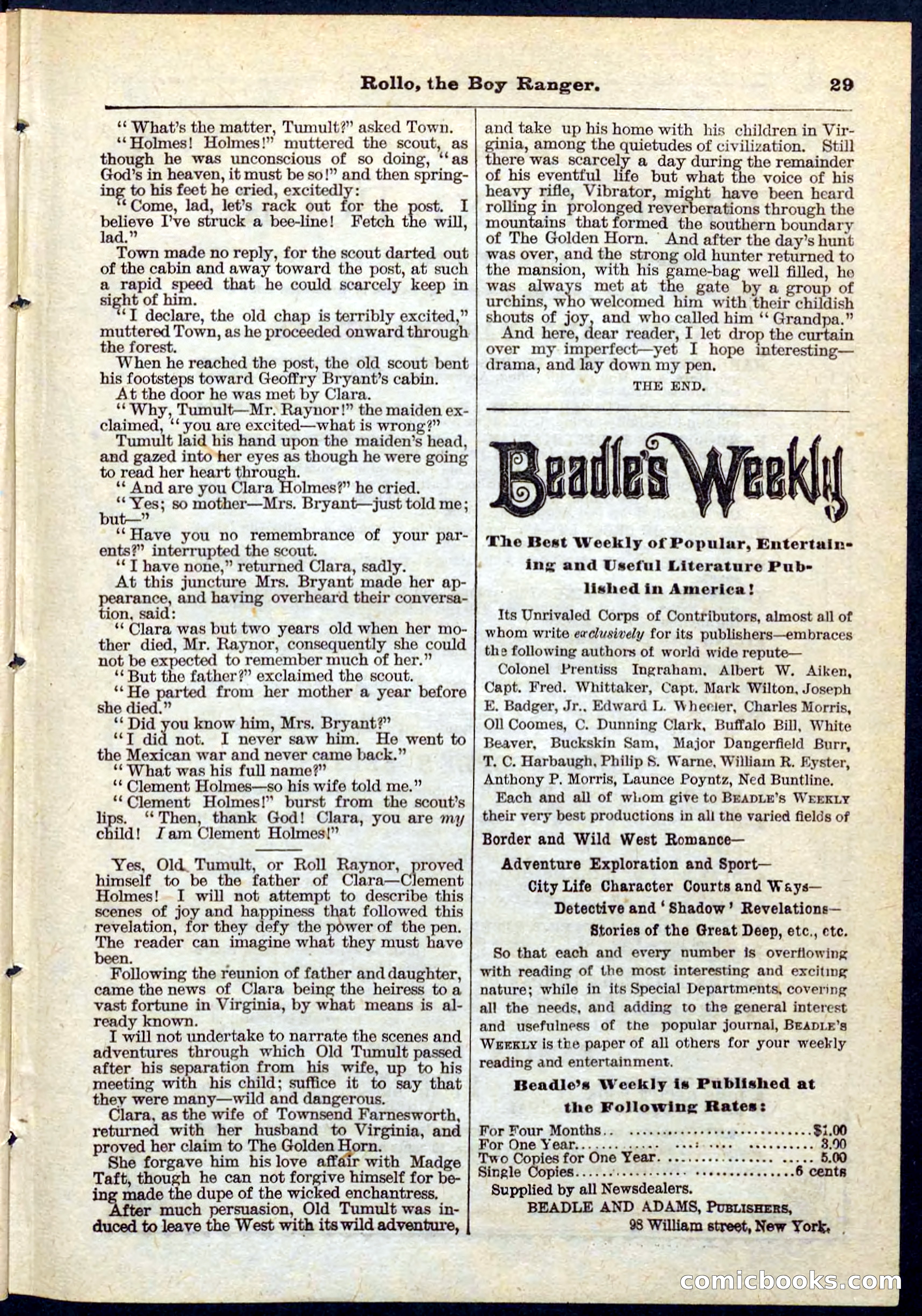 Beadle's Pocket Library No. 67 — page 29 of 32