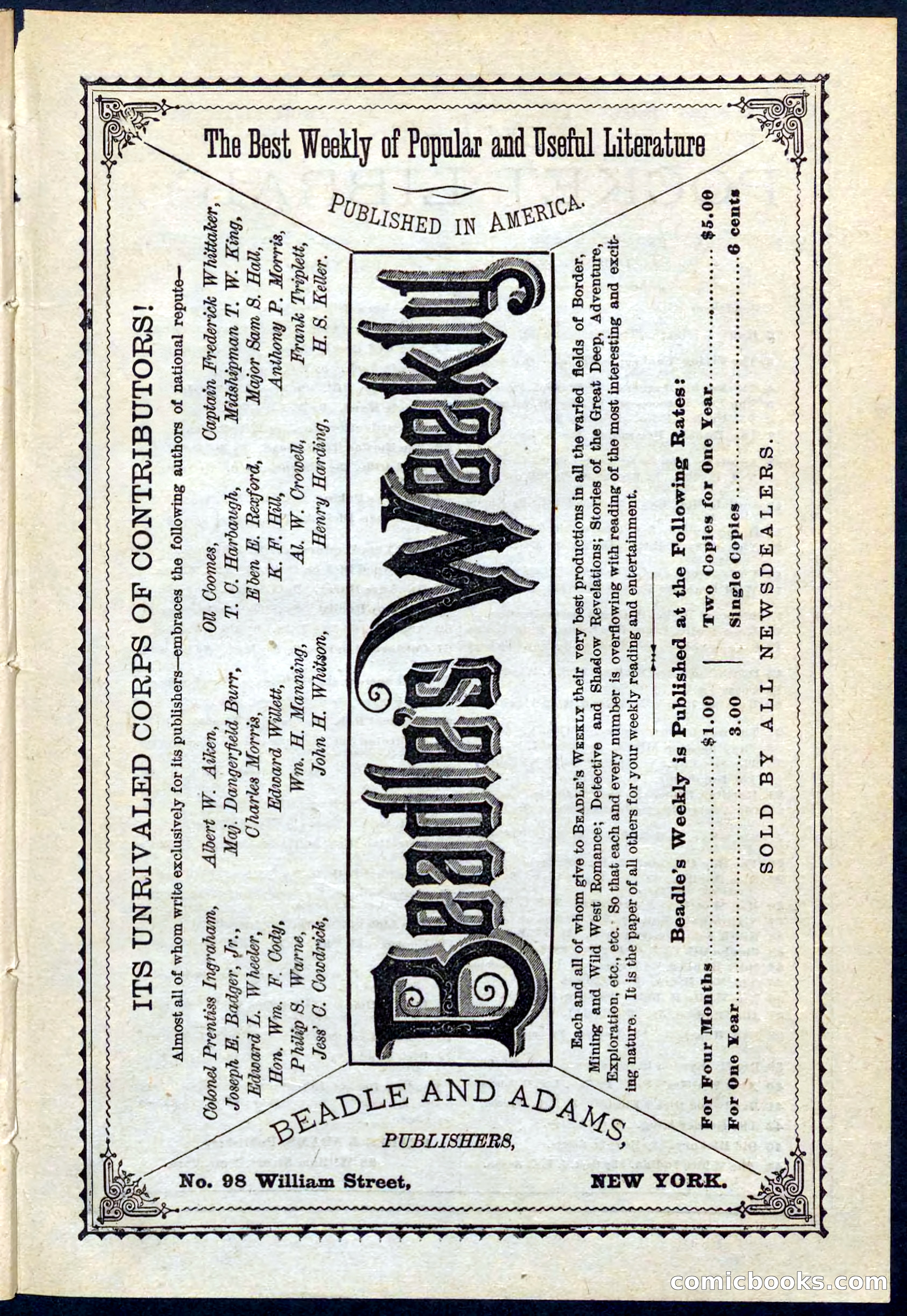 Beadle's Pocket Library No. 67 — page 31 of 32