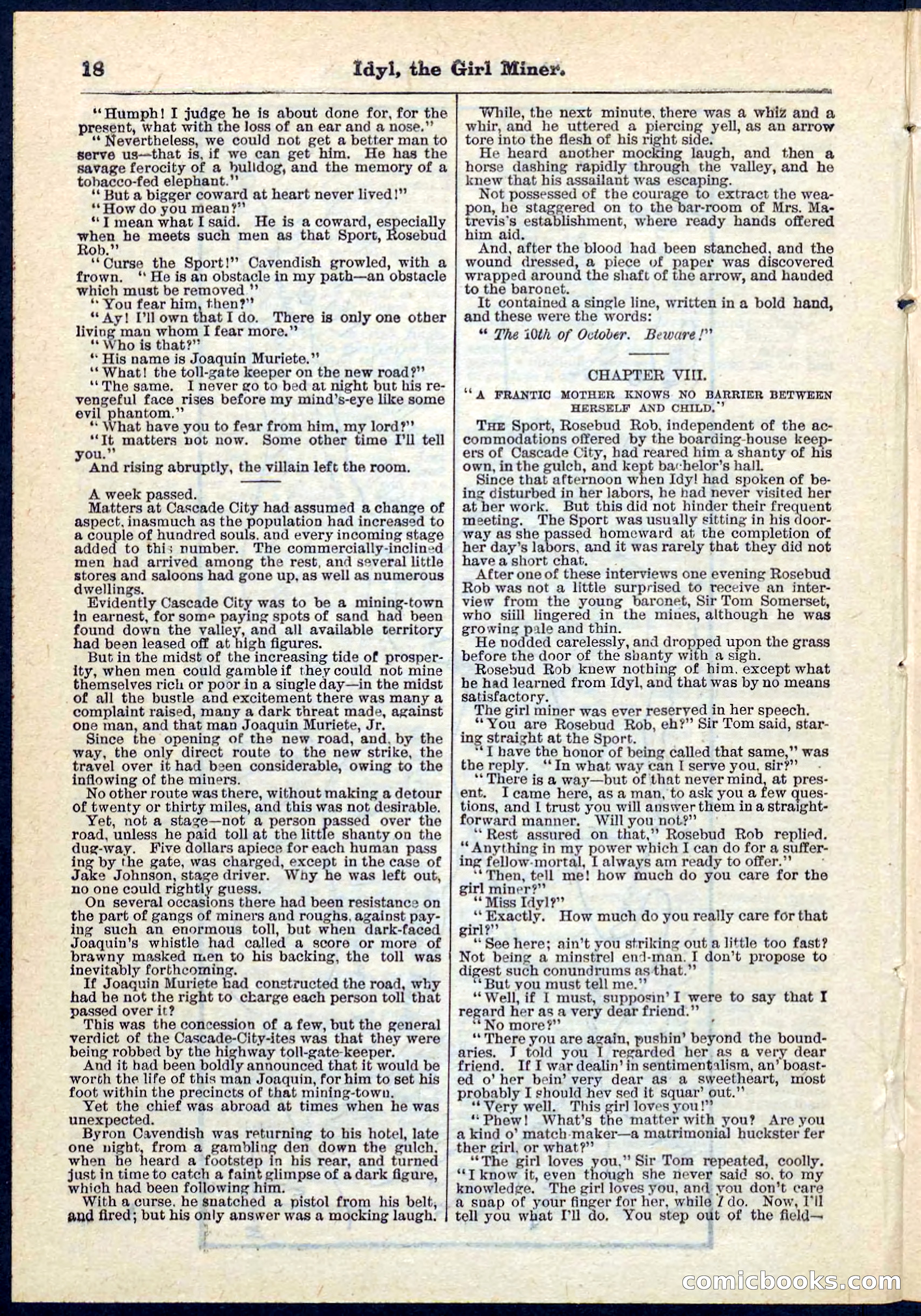 Beadle's Pocket Library No. 68 — page 18 of 32