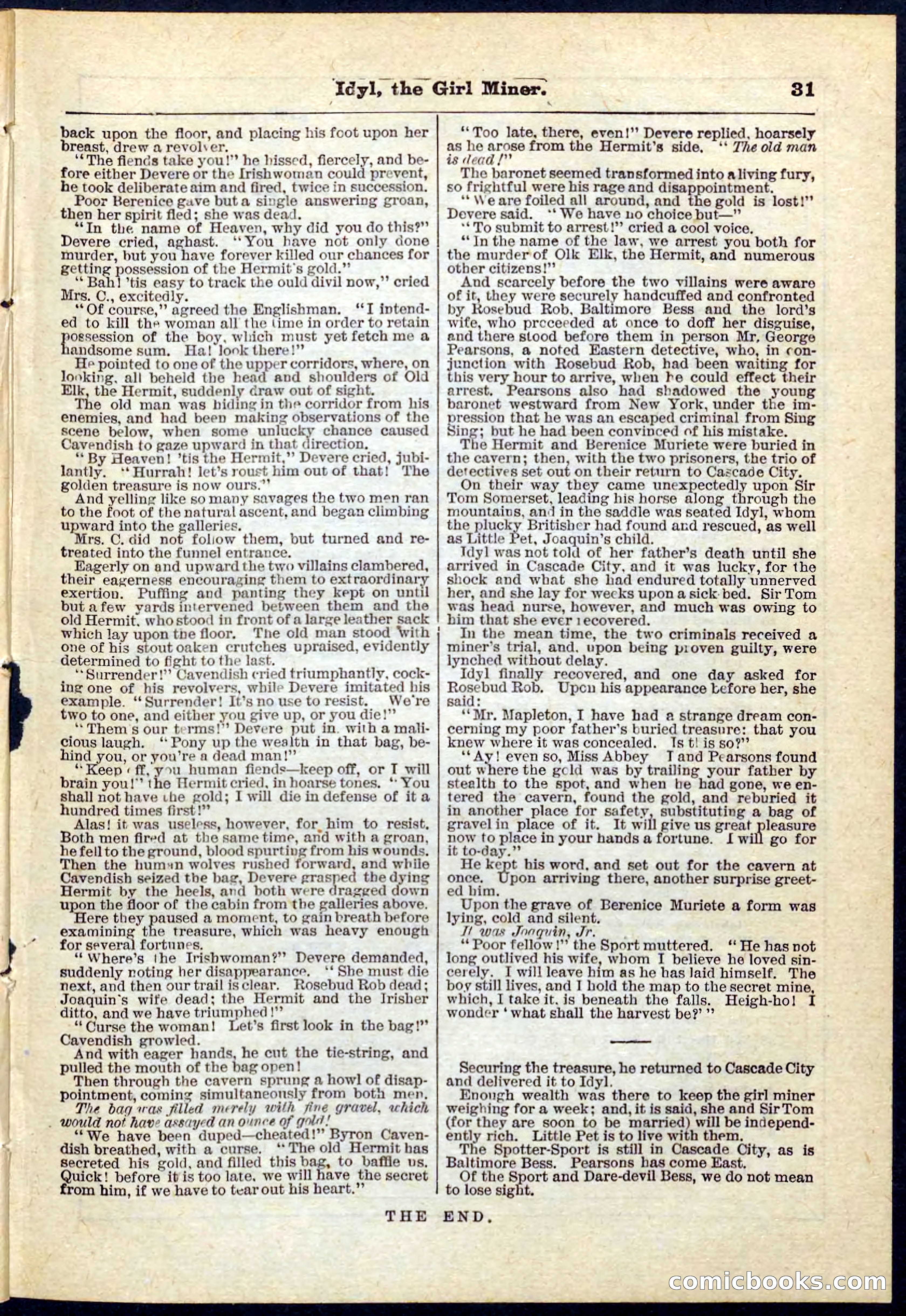 Beadle's Pocket Library No. 68 — page 31 of 32