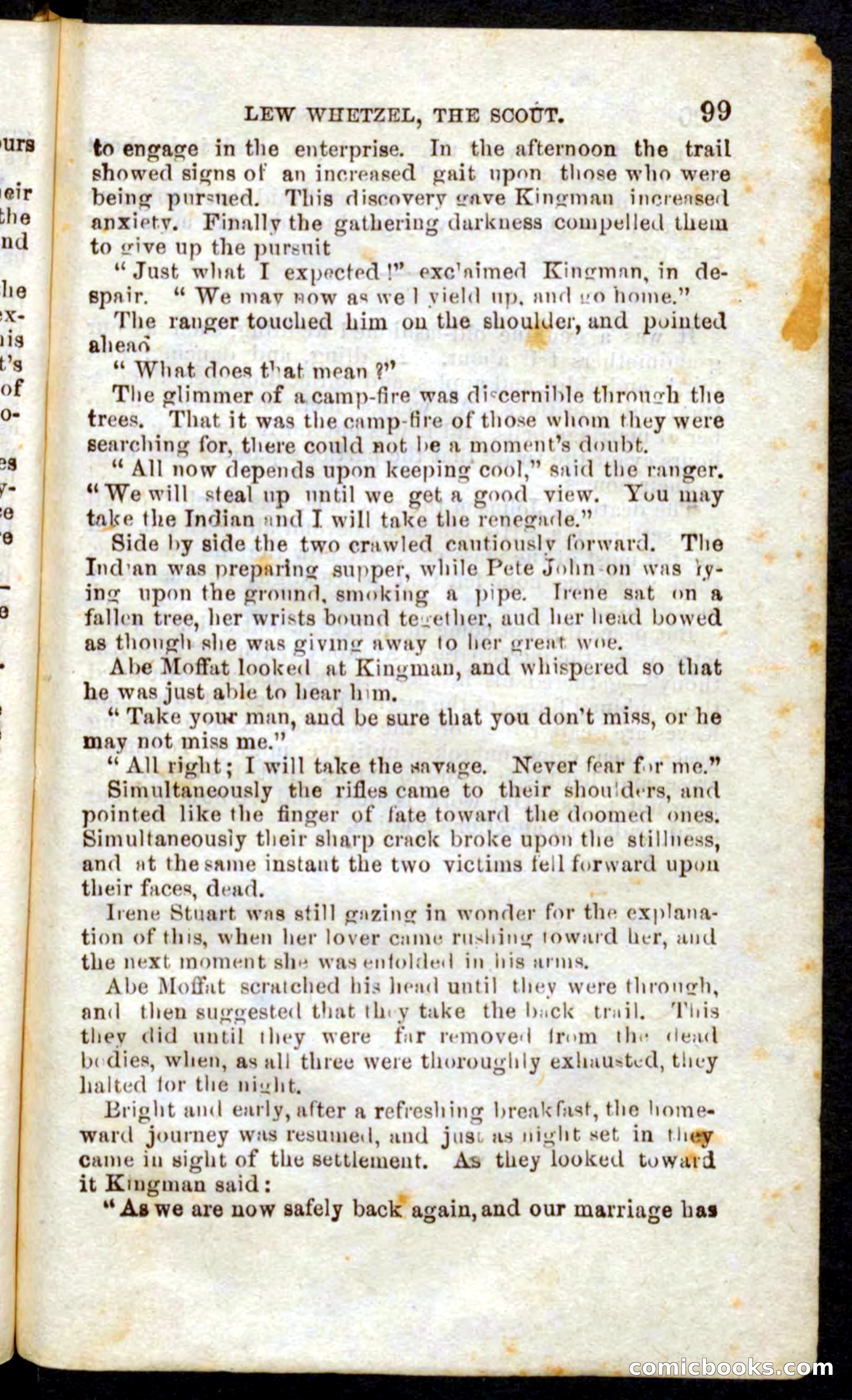 Beadle's Pocket Novels No. 39: Wetzel, the Scout — page 95 of 100