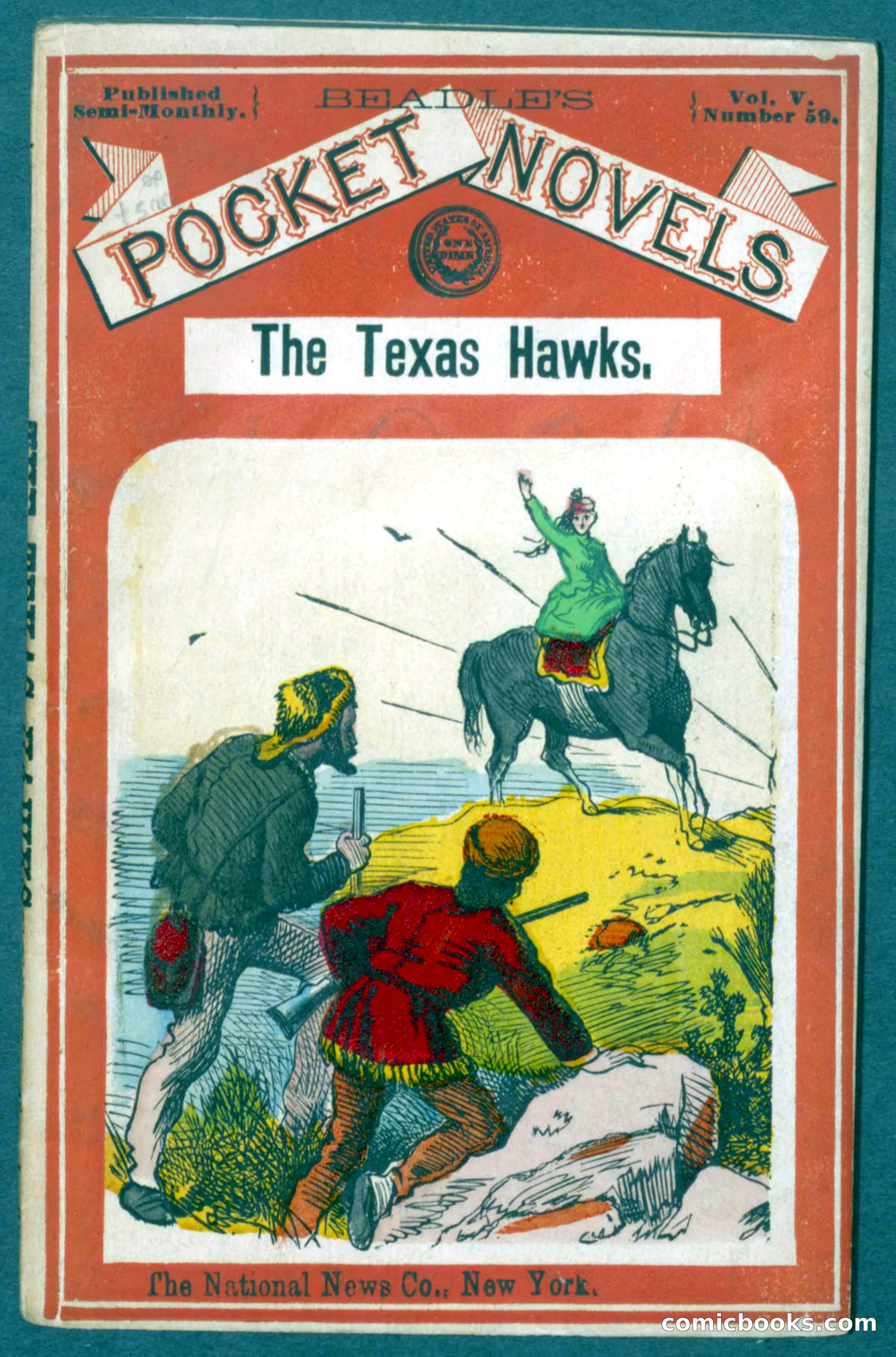 Beadle's Pocket Novels No. 59: The Texas Hawks — page 1 of 100