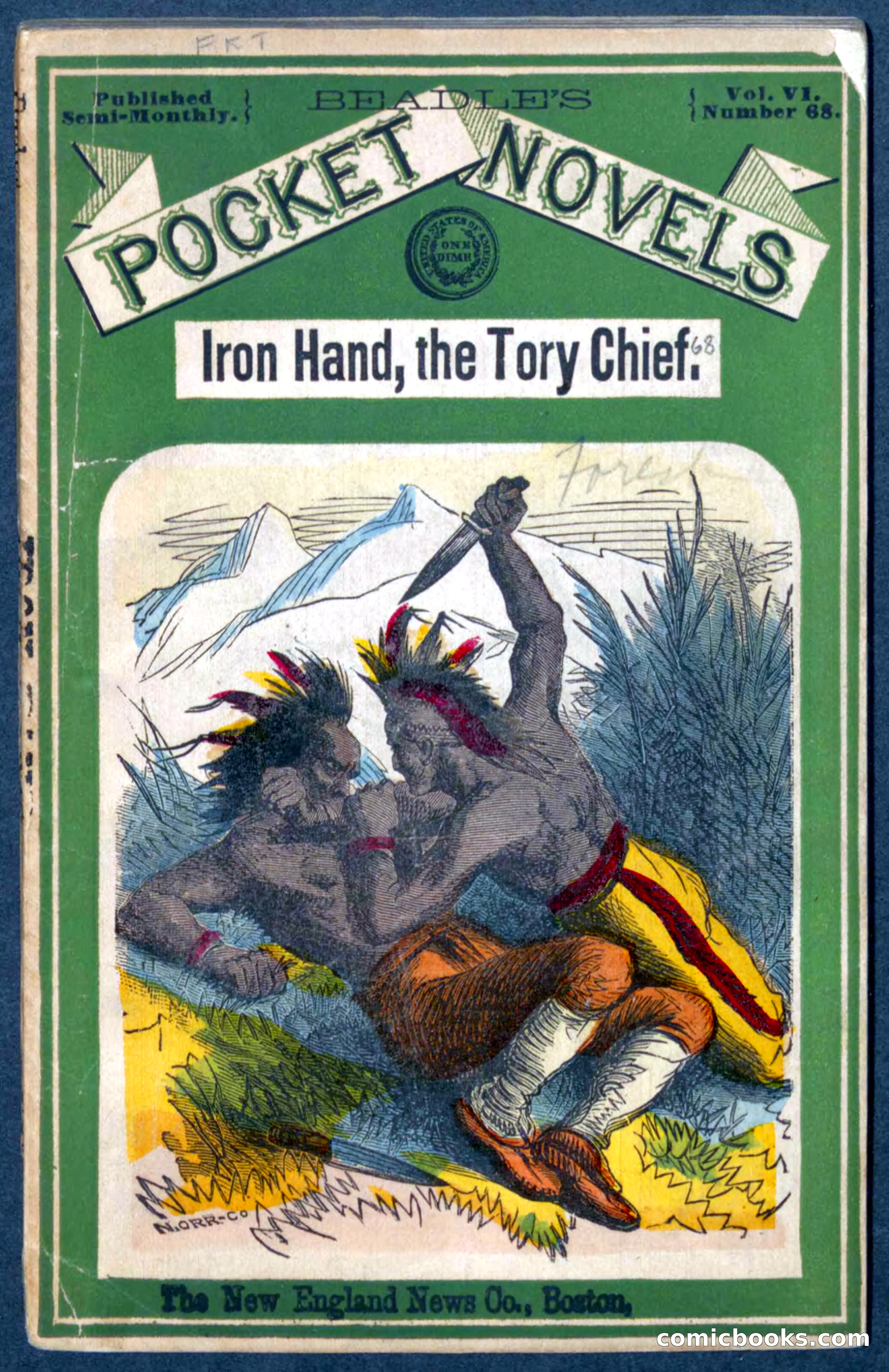 Beadle's Pocket Novels No. 68: Iron Hand, the Tory Chief — page 1 of 100