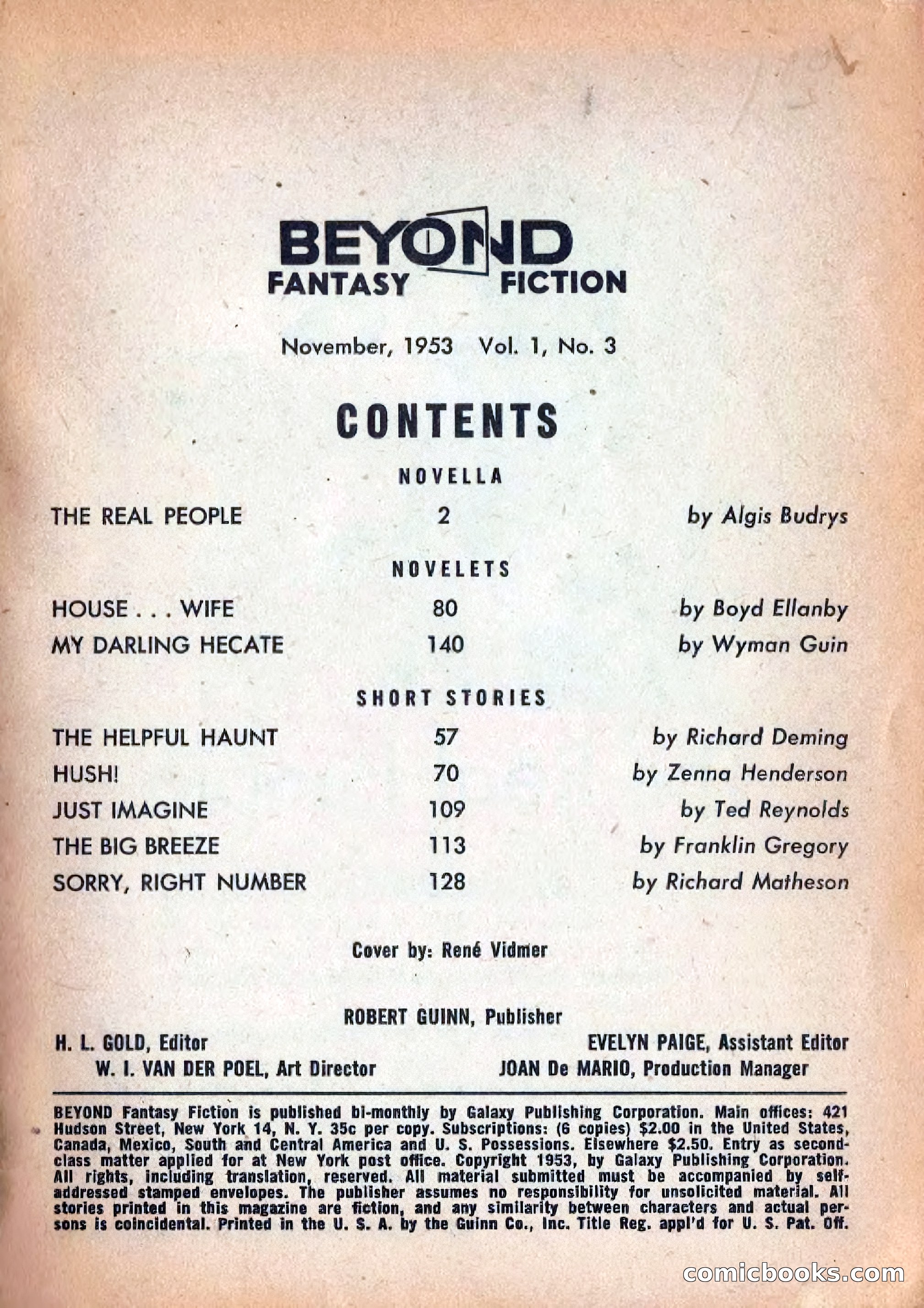 Beyond Fantasy Fiction, Vol. 1, No. 3 — page 4 of 165