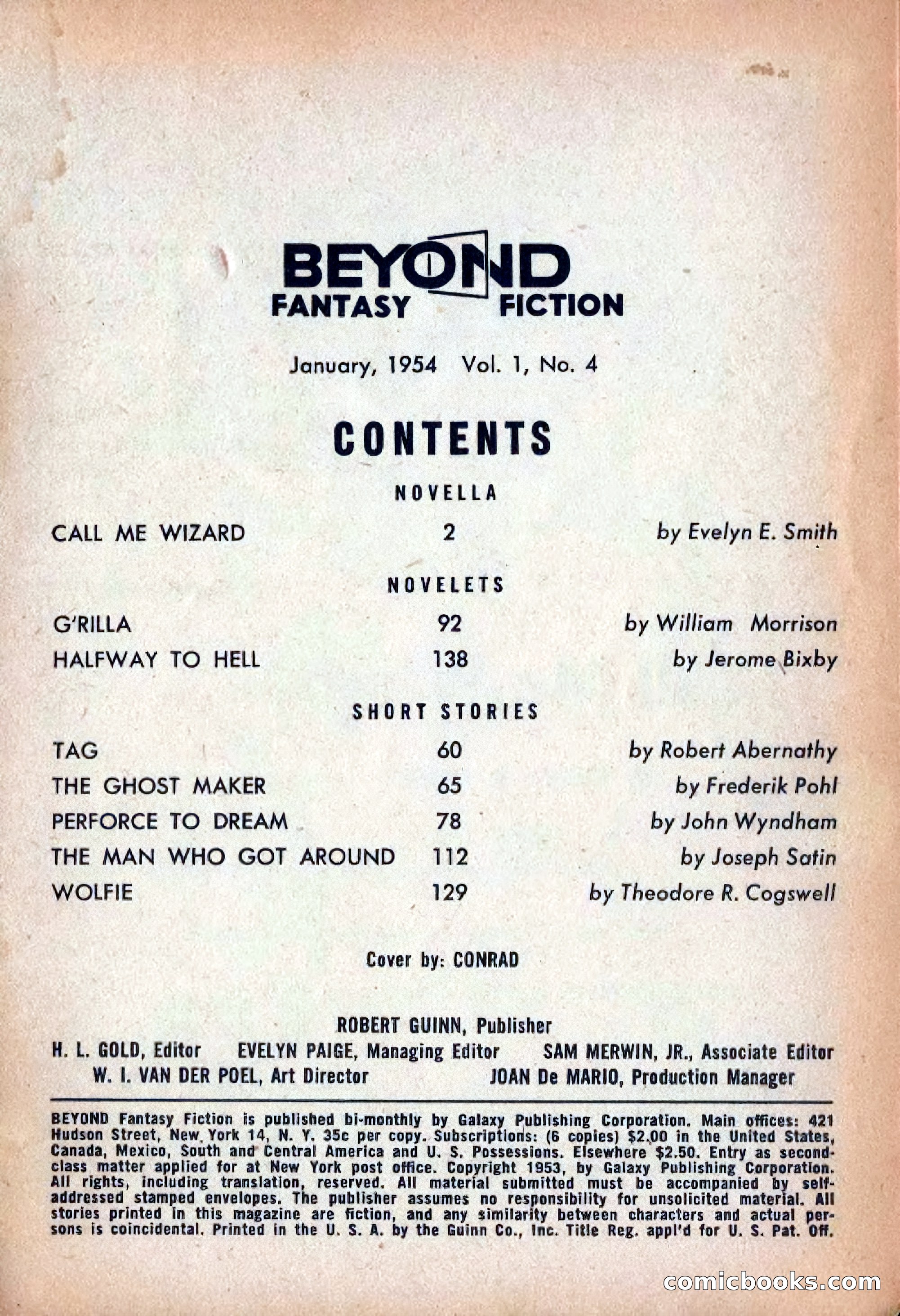 Beyond Fantasy Fiction, Vol. 1, No. 4 — page 4 of 165