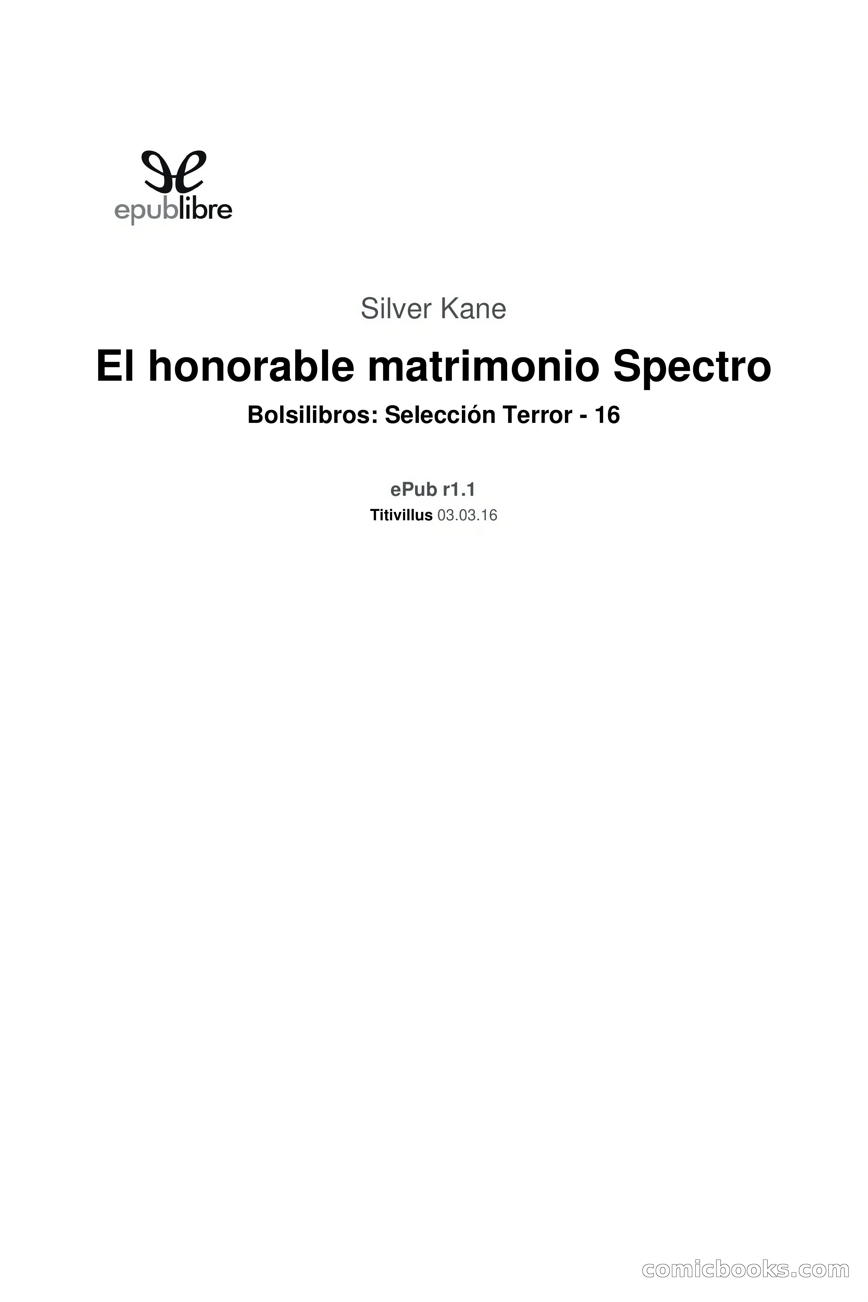 Selección Terror: El Honorable Matrimonio Spectro — page 3 of 103
