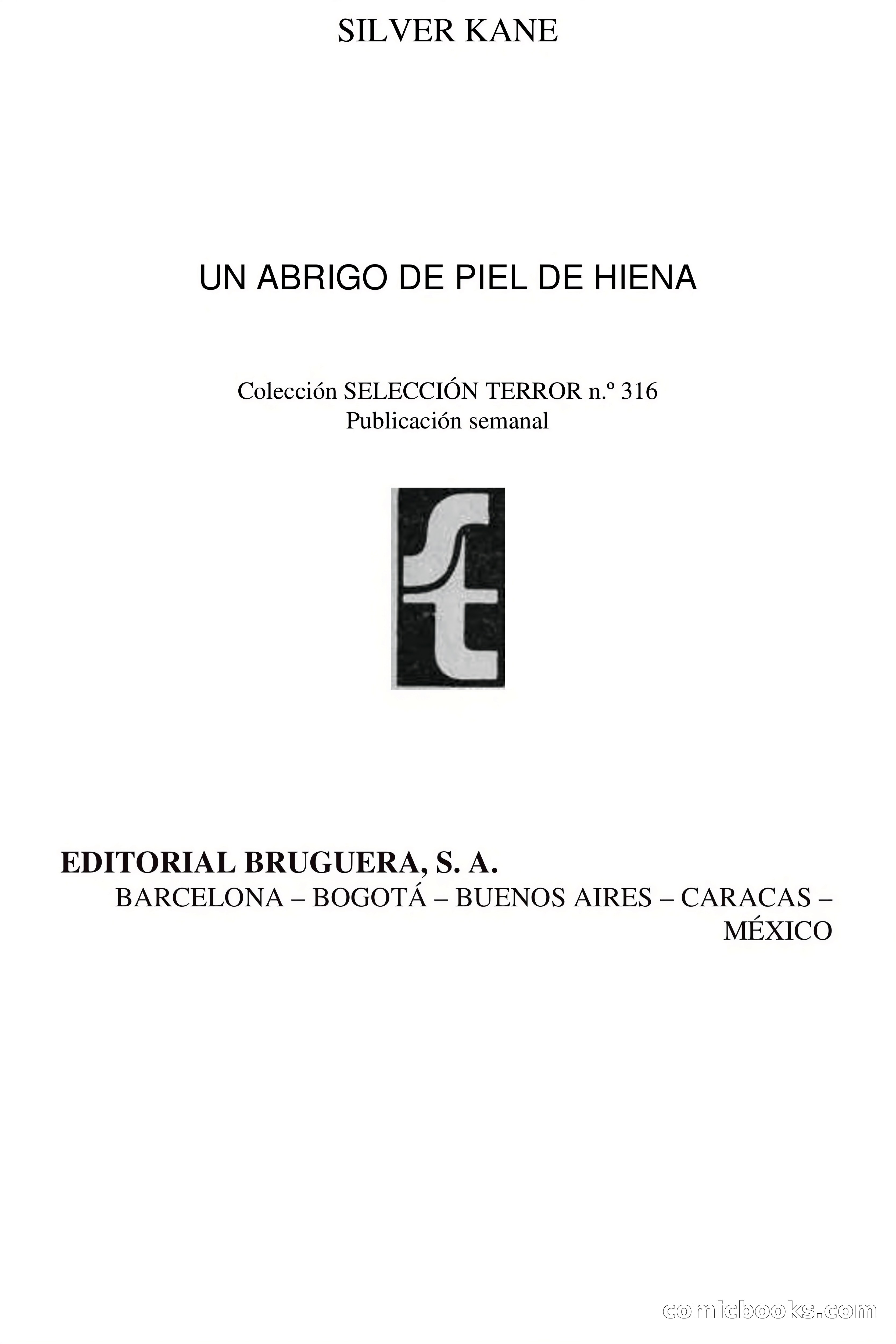 Selección Terror: Silver Kane — Un abrigo de piel de hiena — page 4 of 59
