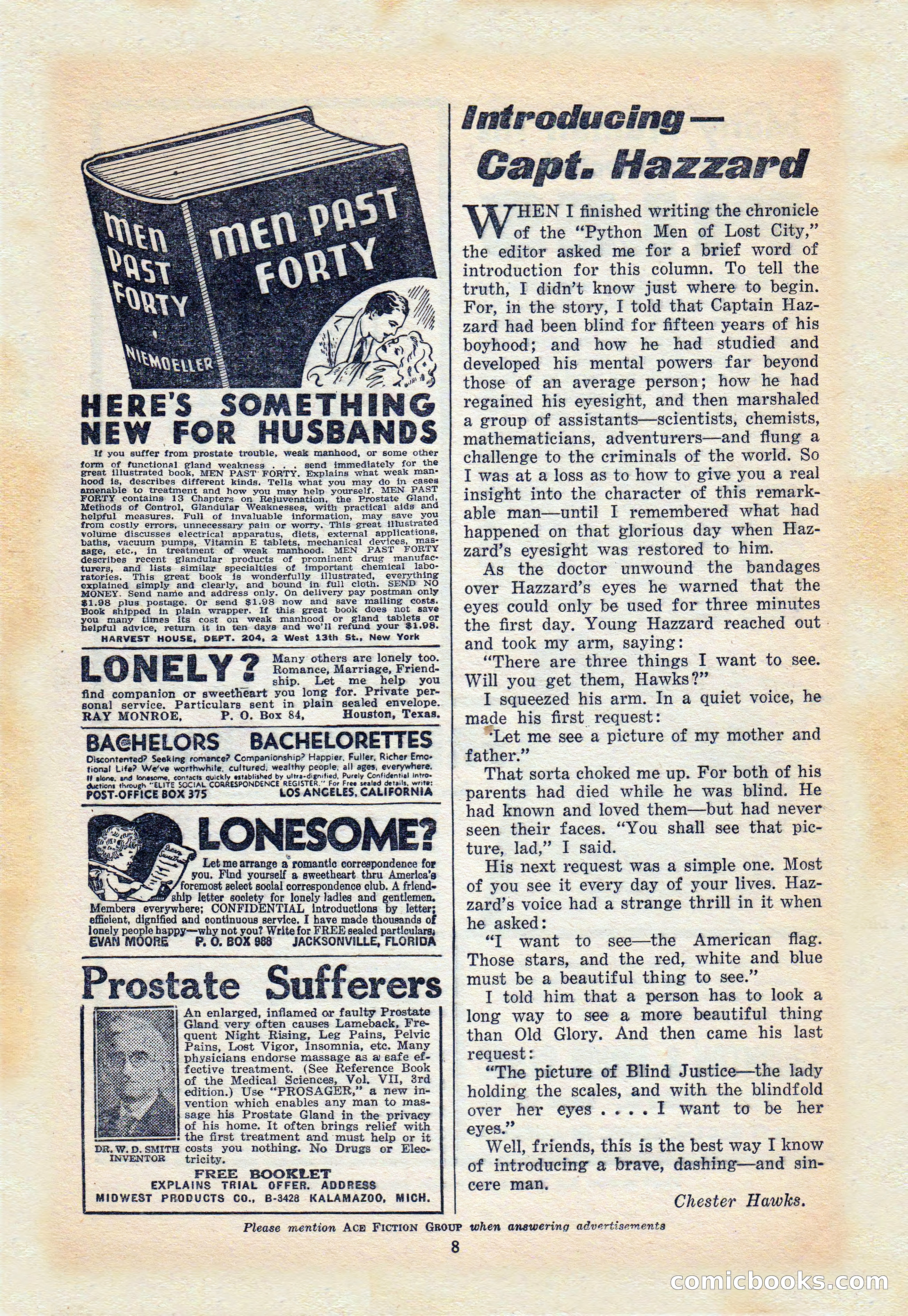 Captain Hazzard Magazine, May 1938 — page 11 of 101
