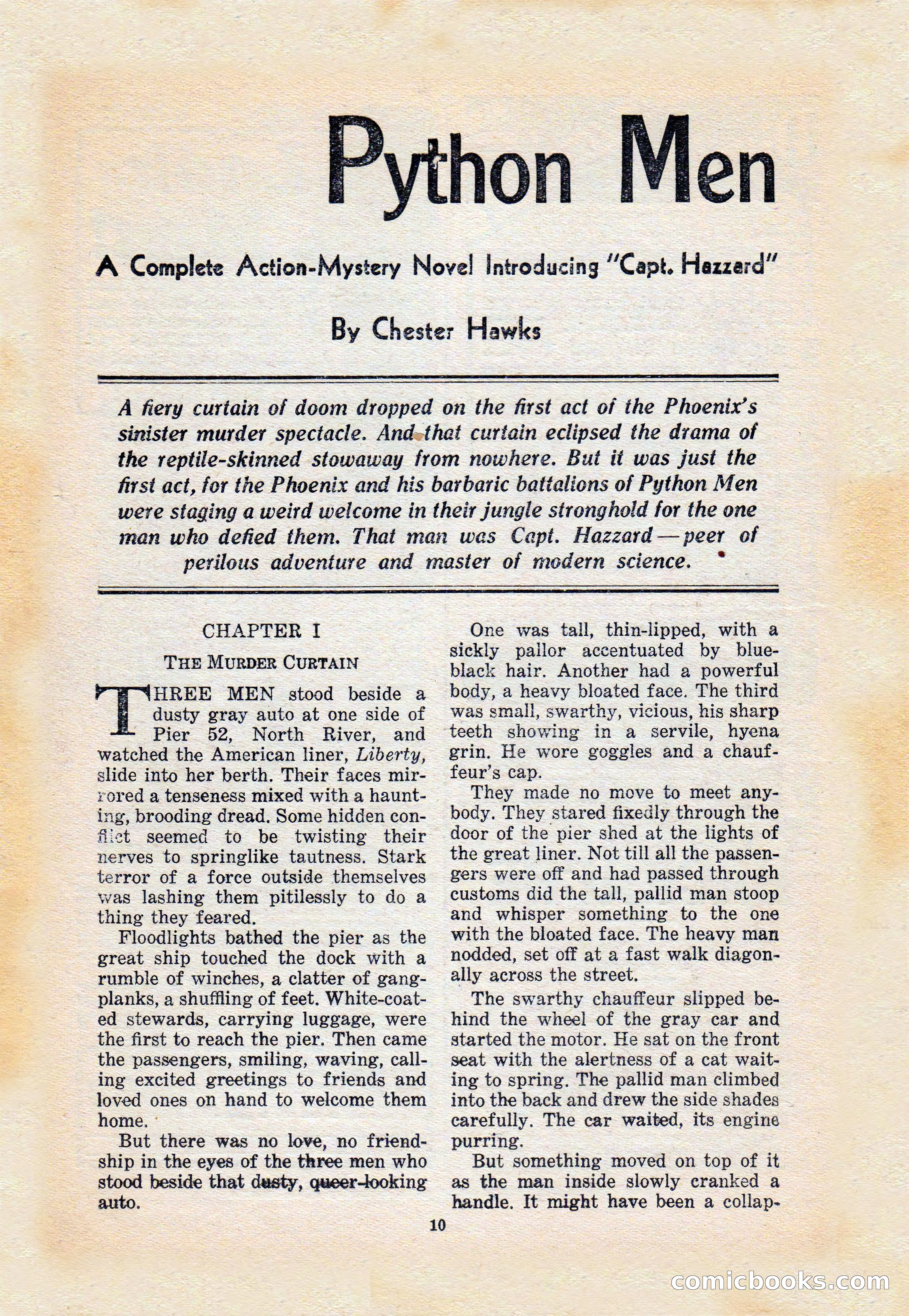 Captain Hazzard Magazine, May 1938 — page 13 of 101