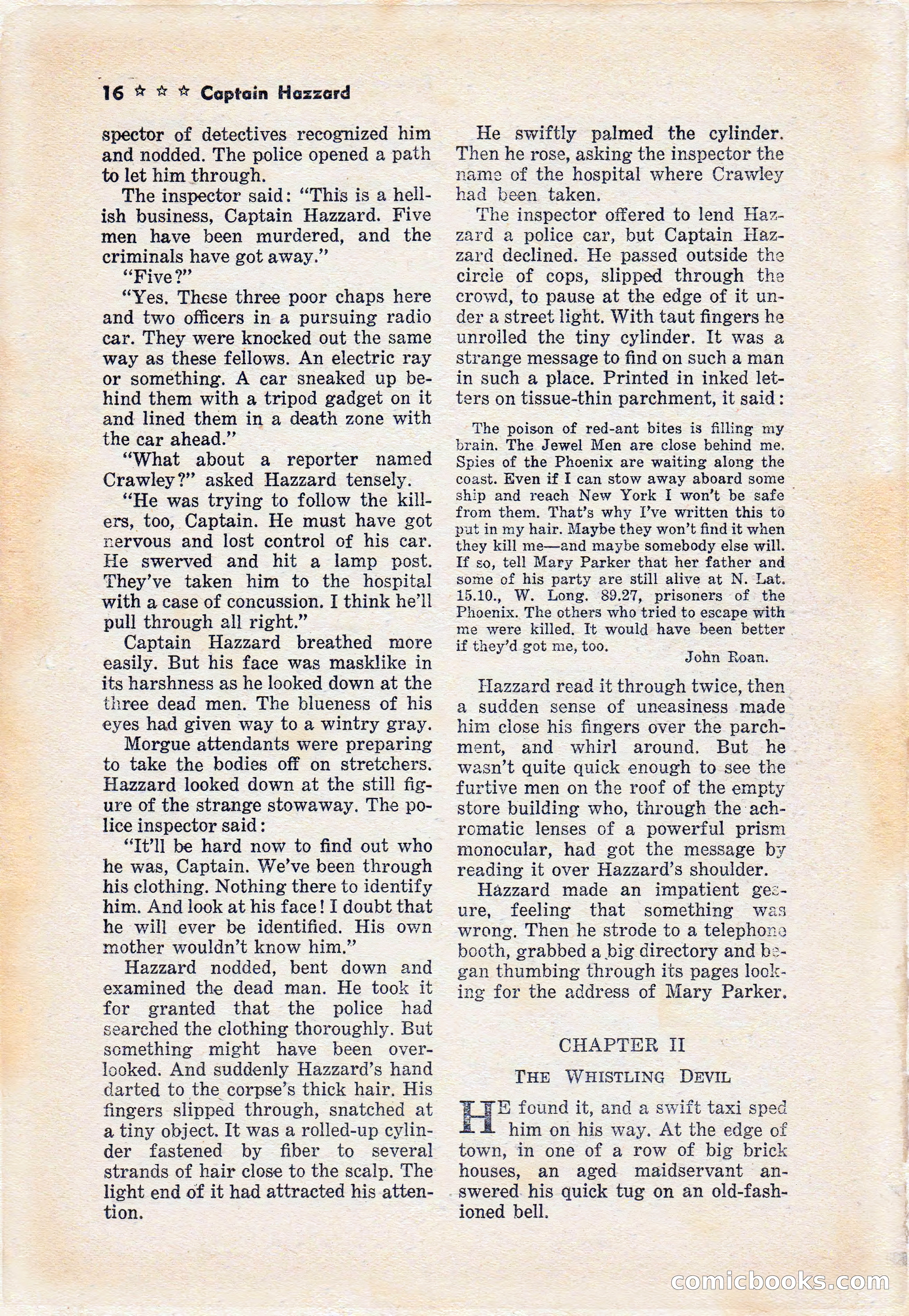 Captain Hazzard Magazine, May 1938 — page 19 of 101