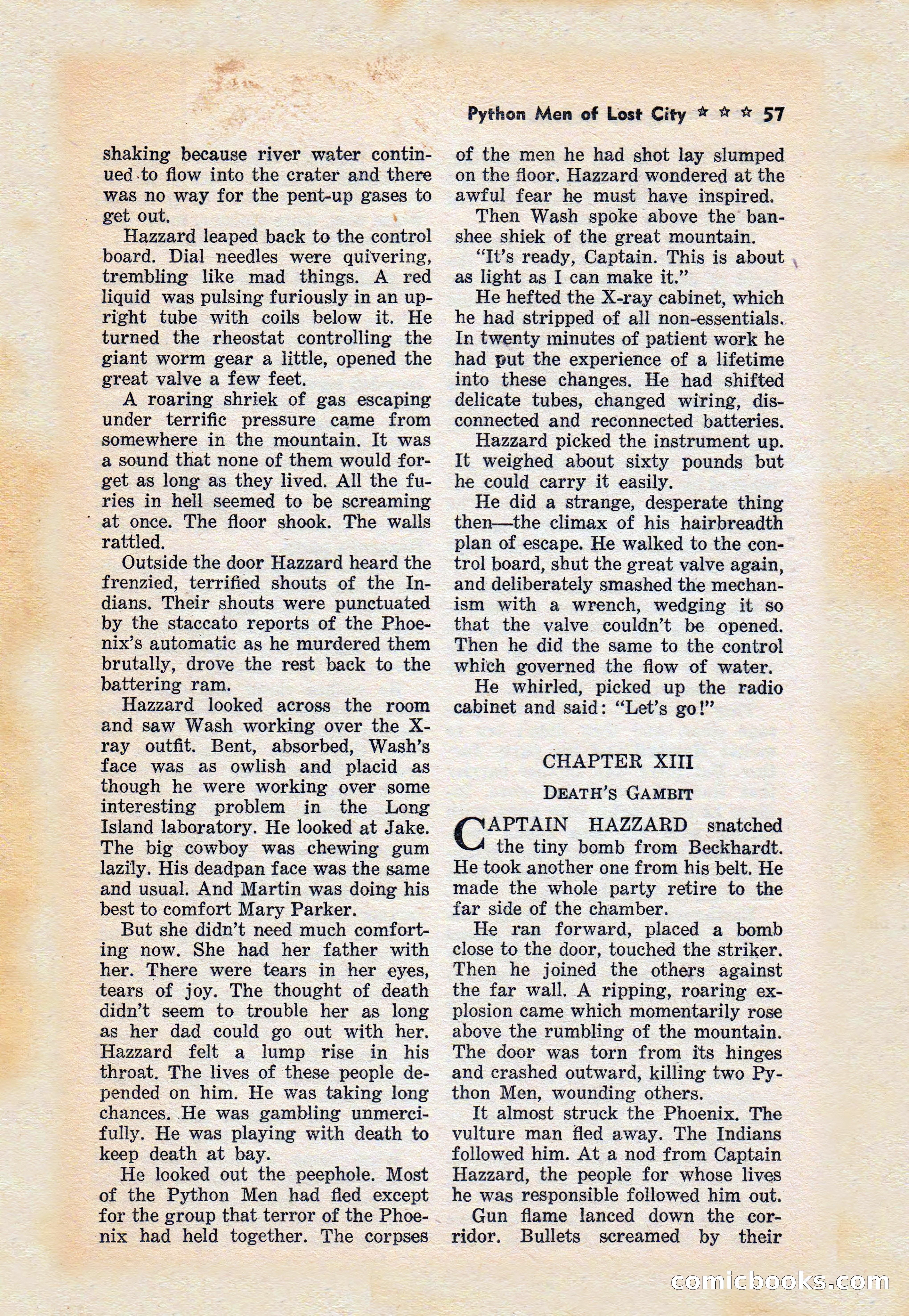 Captain Hazzard Magazine, May 1938 — page 60 of 101