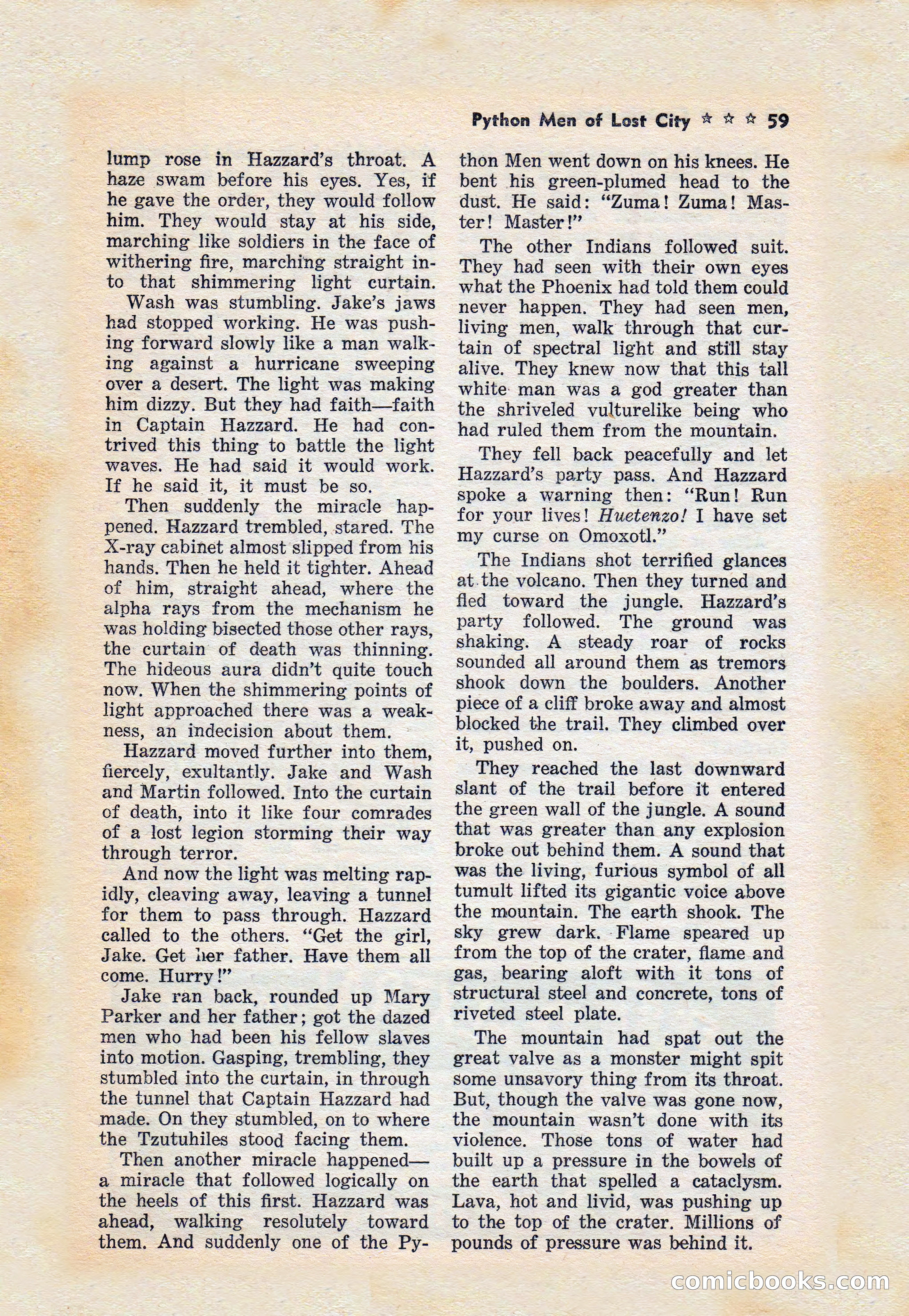 Captain Hazzard Magazine, May 1938 — page 62 of 101