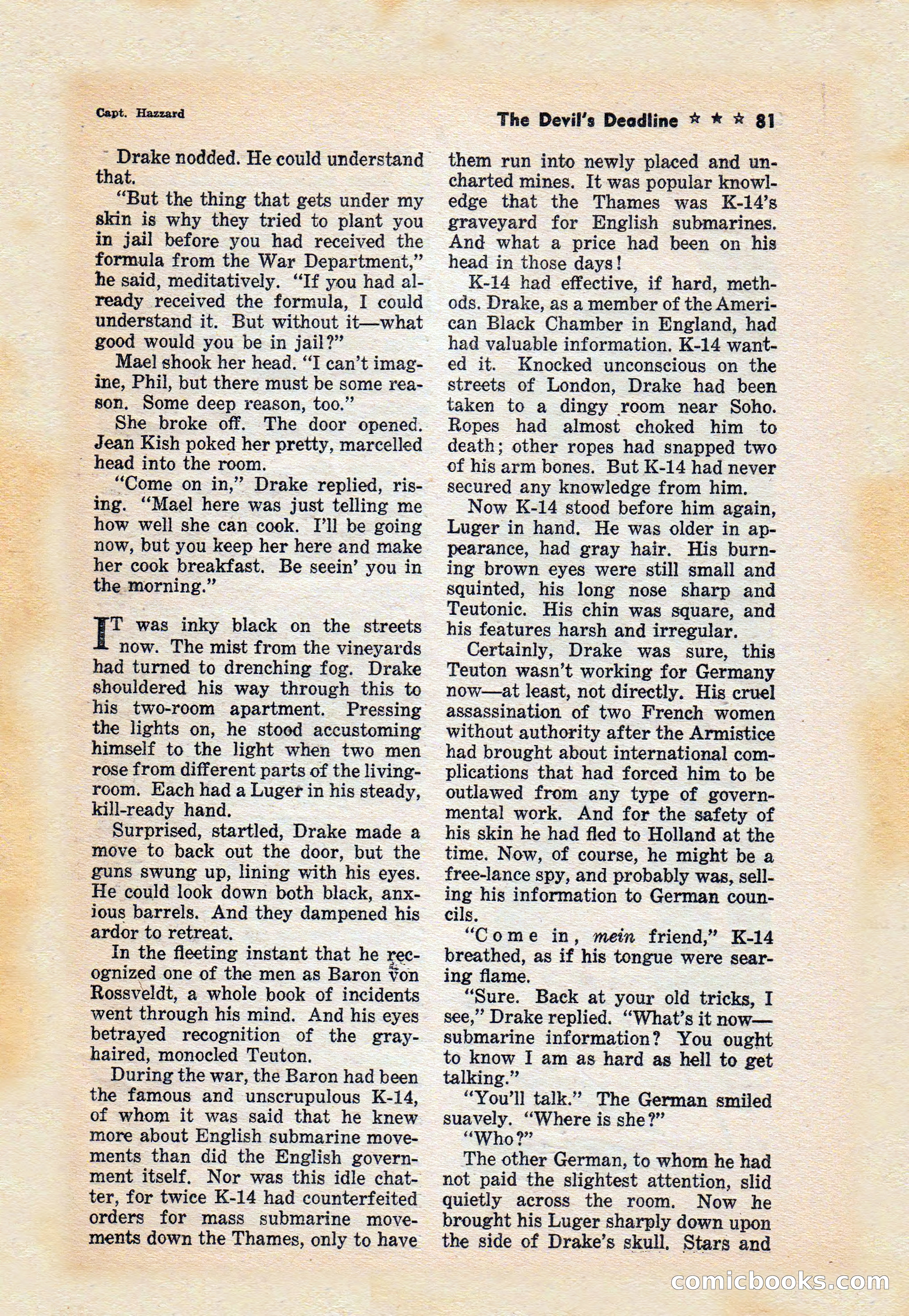 Captain Hazzard Magazine, May 1938 — page 84 of 101