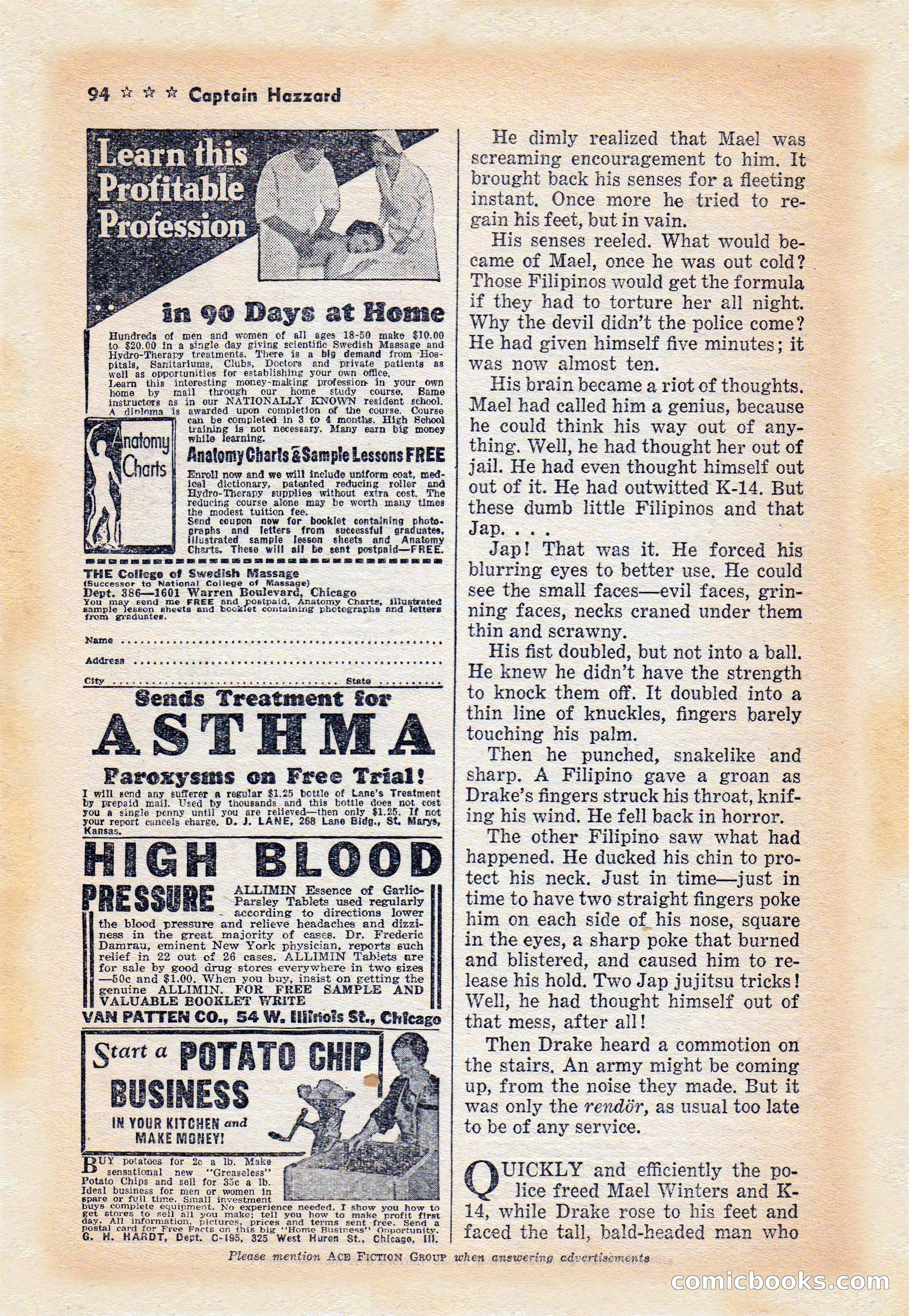 Captain Hazzard Magazine, May 1938 — page 97 of 101