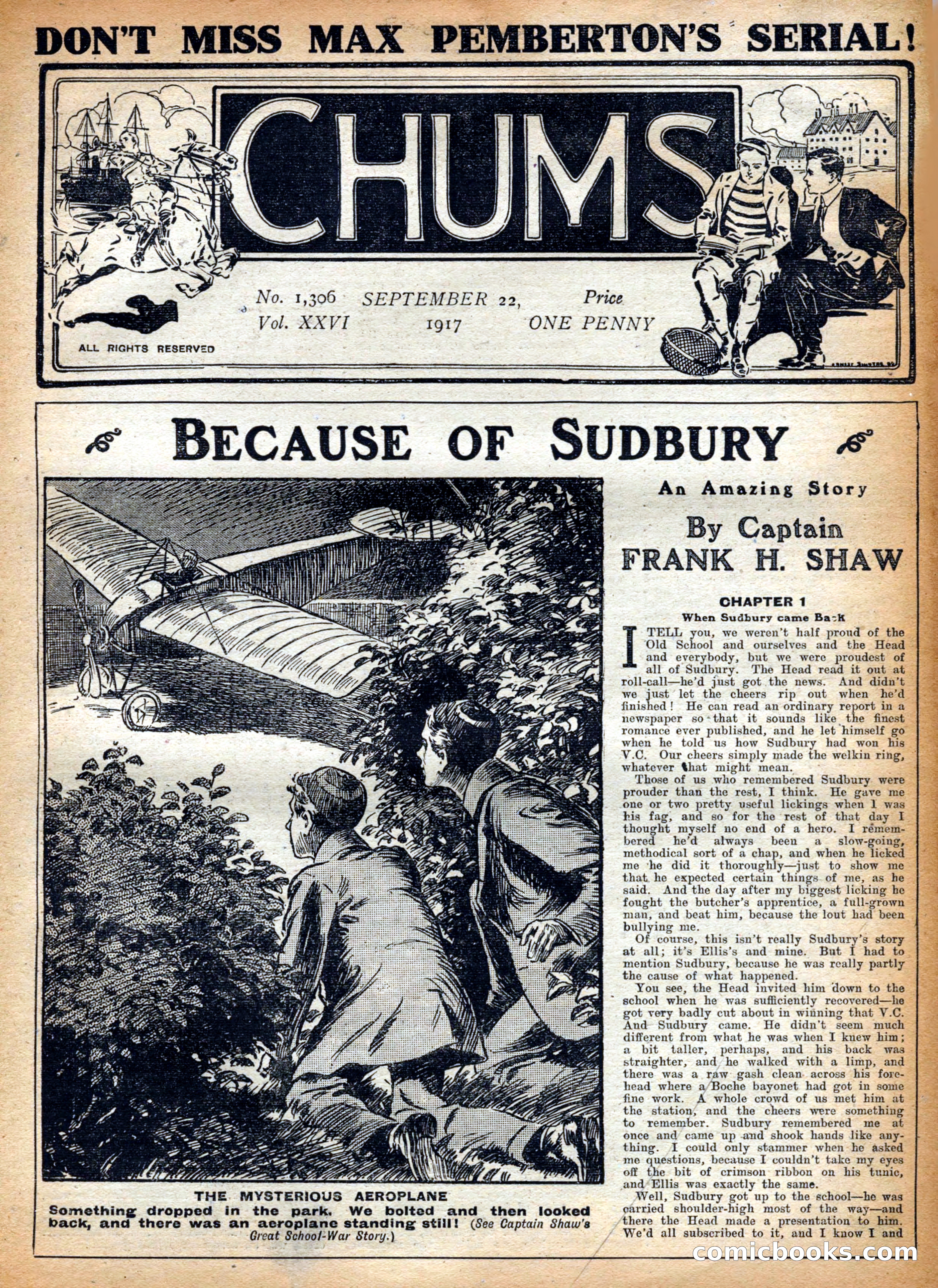 Chums, Vol. XXVI, No. 1,306 — page 1 of 13