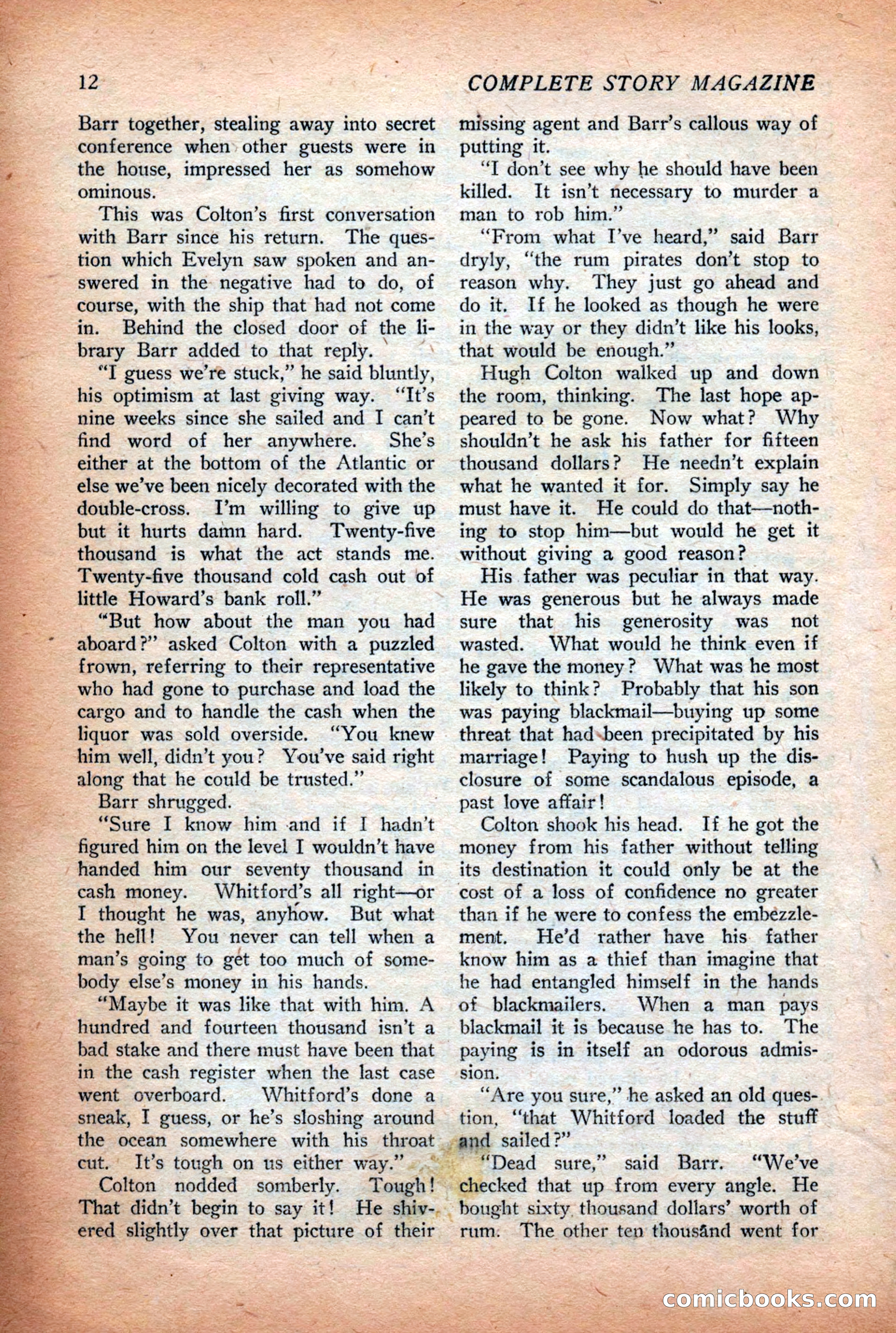 Complete Story Magazine, Vol. 4, No. 2 — page 22 of 172