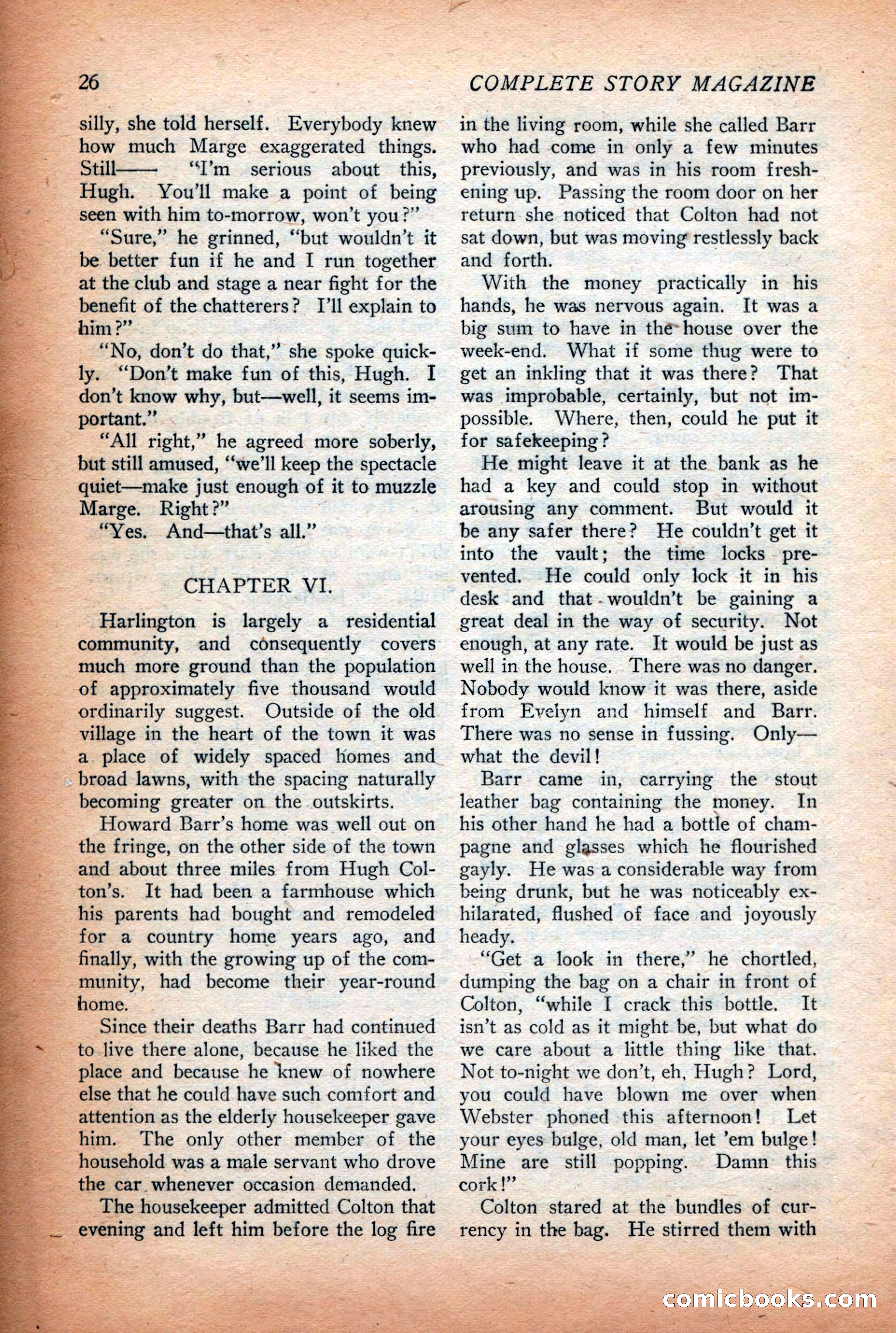 Complete Story Magazine, Vol. 4, No. 2 — page 36 of 172