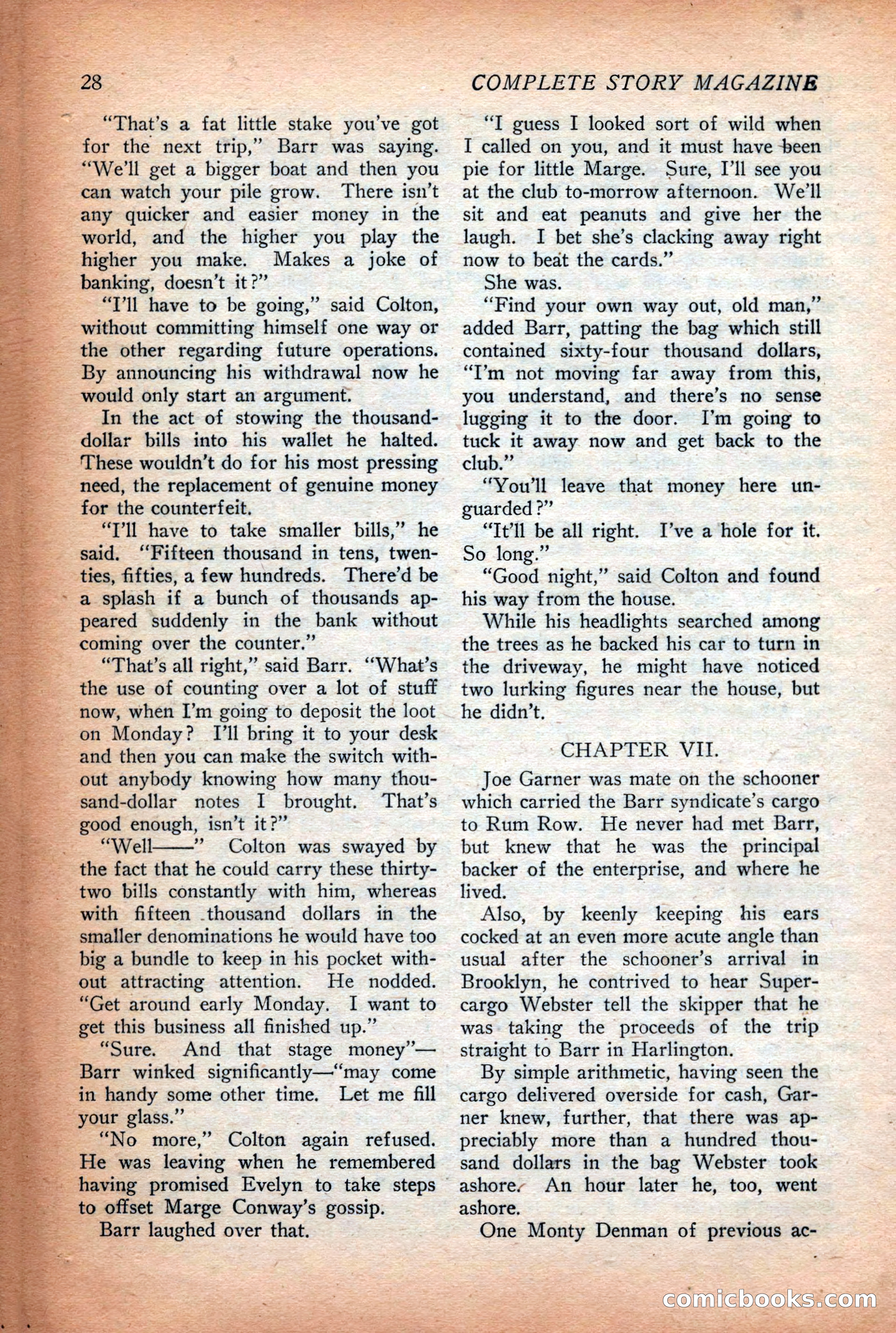 Complete Story Magazine, Vol. 4, No. 2 — page 38 of 172