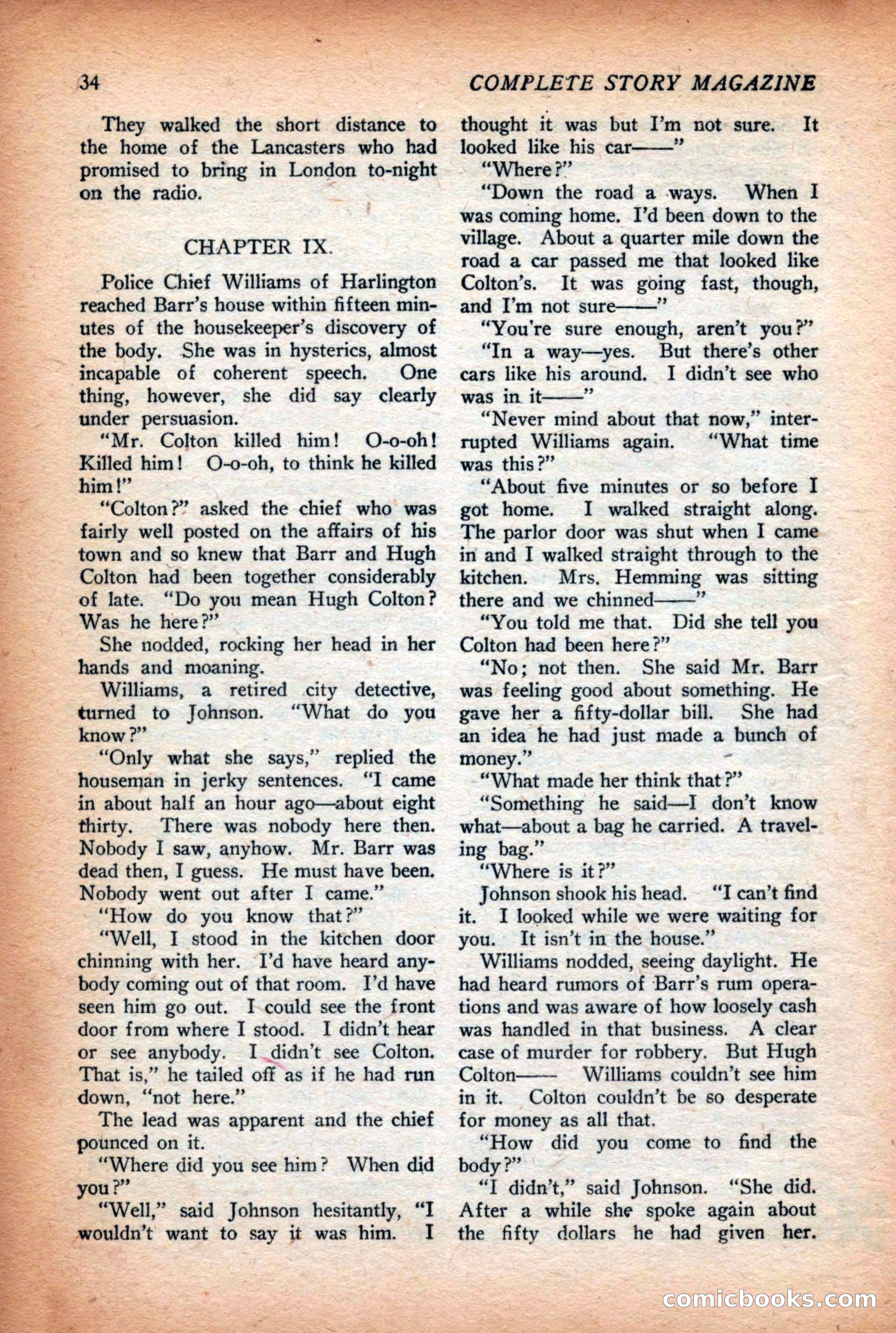 Complete Story Magazine, Vol. 4, No. 2 — page 44 of 172