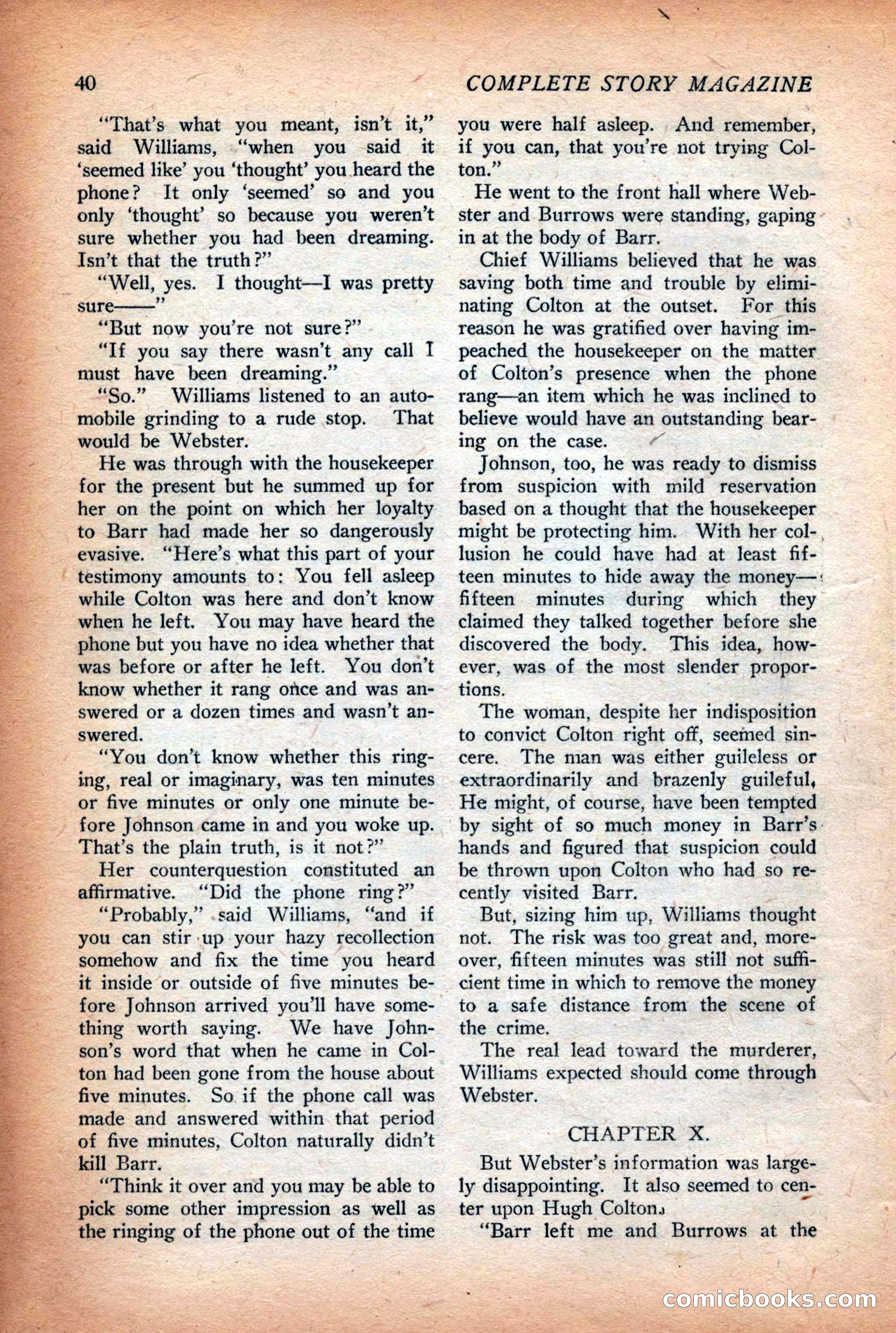 Complete Story Magazine, Vol. 4, No. 2 — page 50 of 172