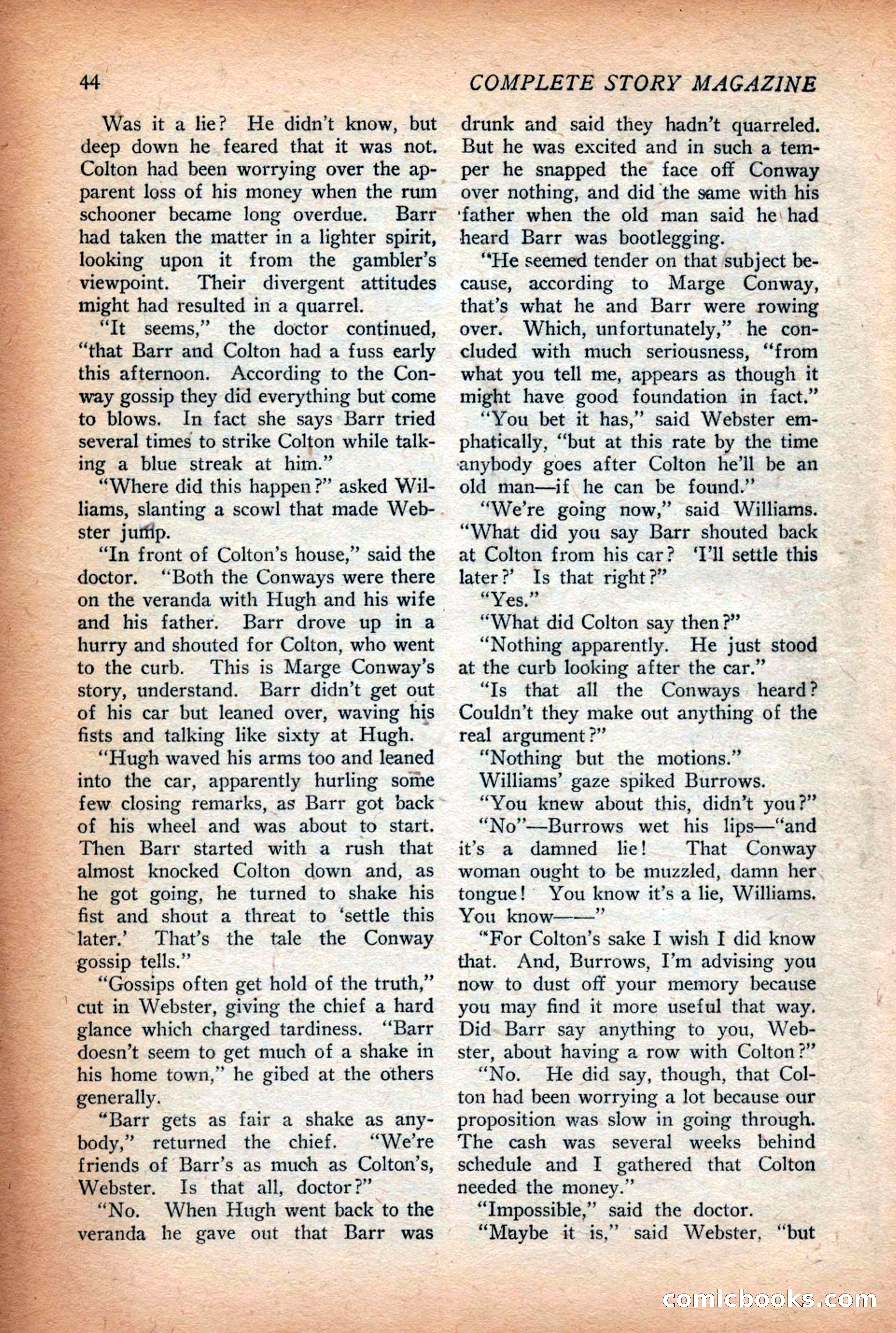 Complete Story Magazine, Vol. 4, No. 2 — page 54 of 172