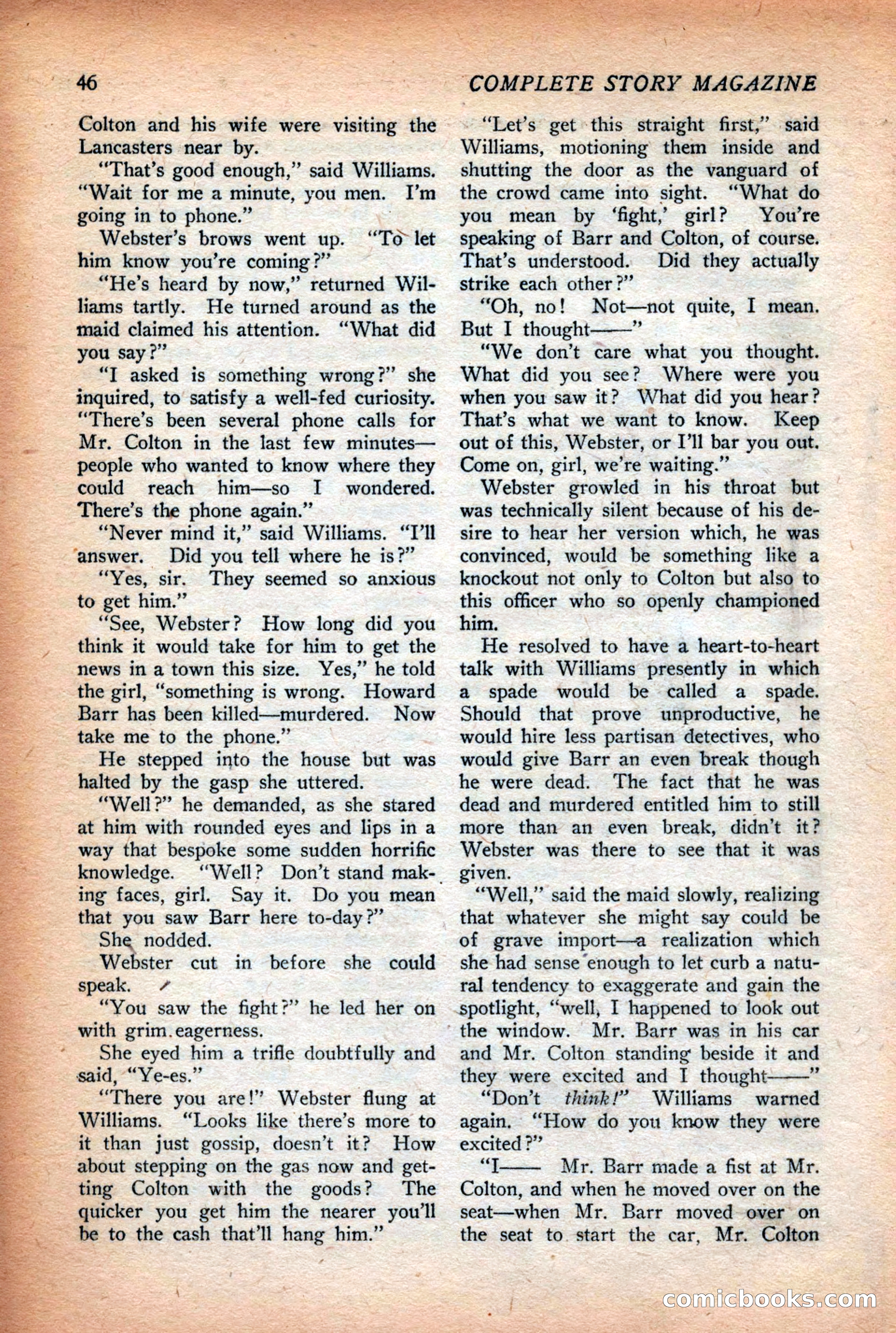 Complete Story Magazine, Vol. 4, No. 2 — page 56 of 172