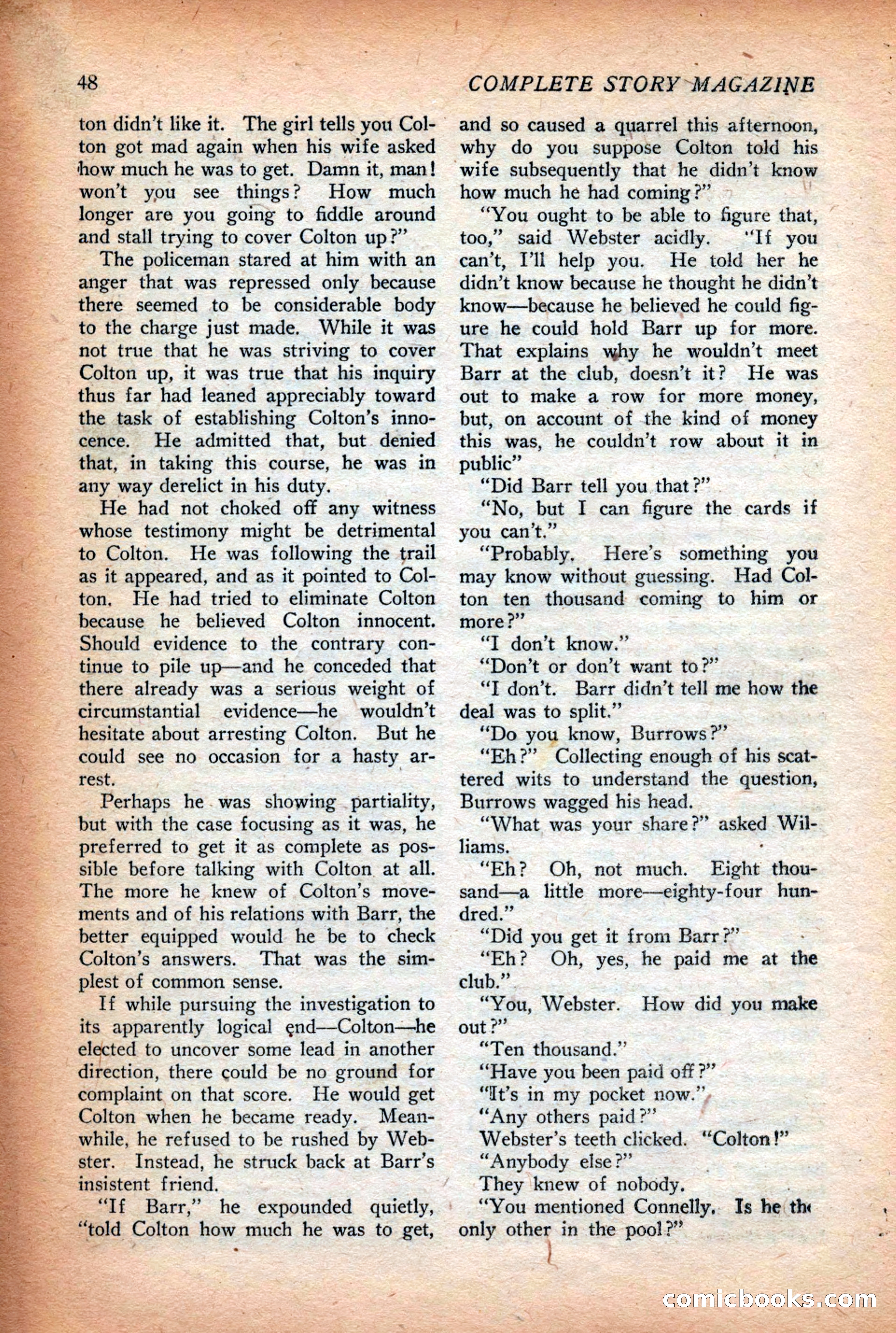 Complete Story Magazine, Vol. 4, No. 2 — page 58 of 172