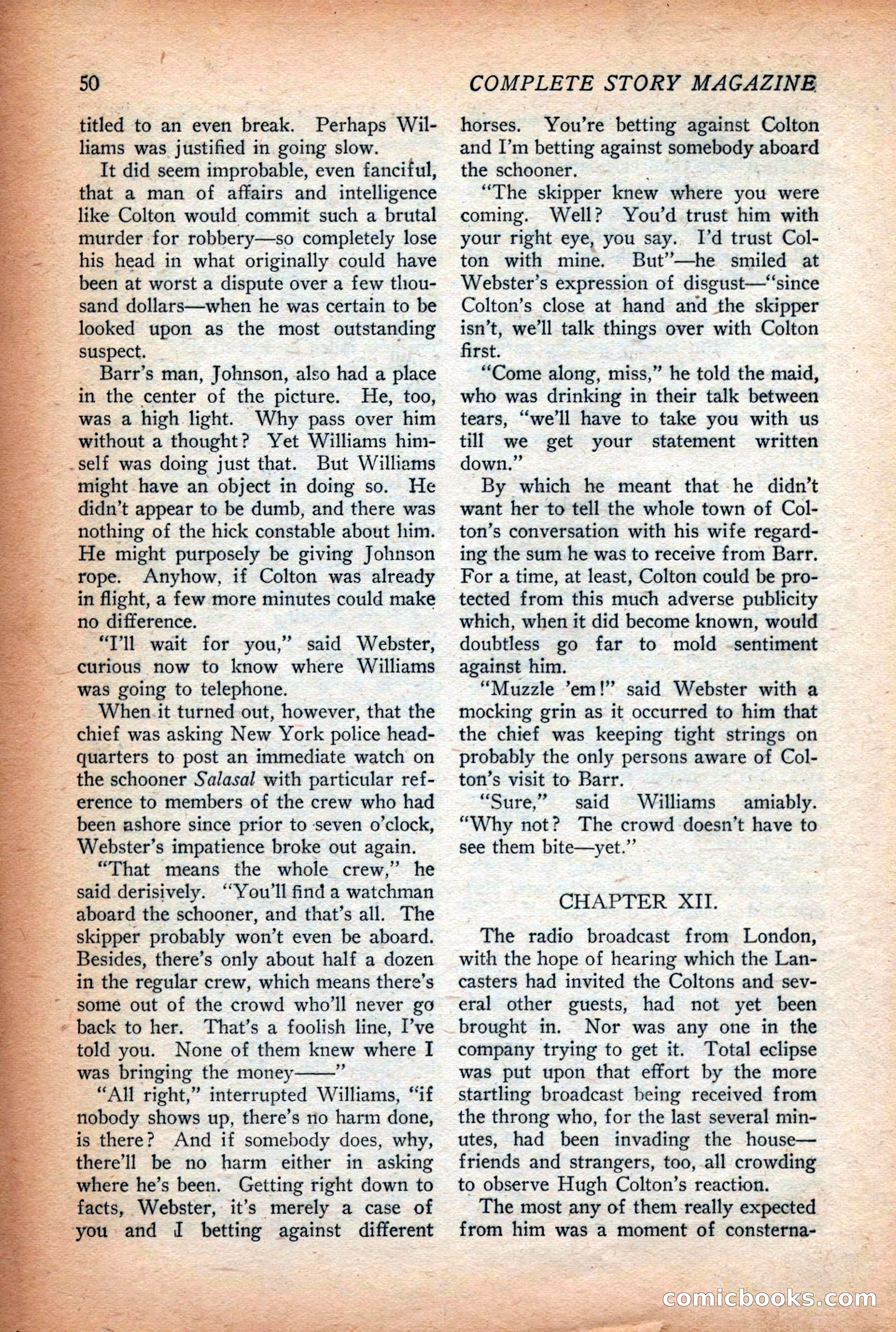 Complete Story Magazine, Vol. 4, No. 2 — page 60 of 172