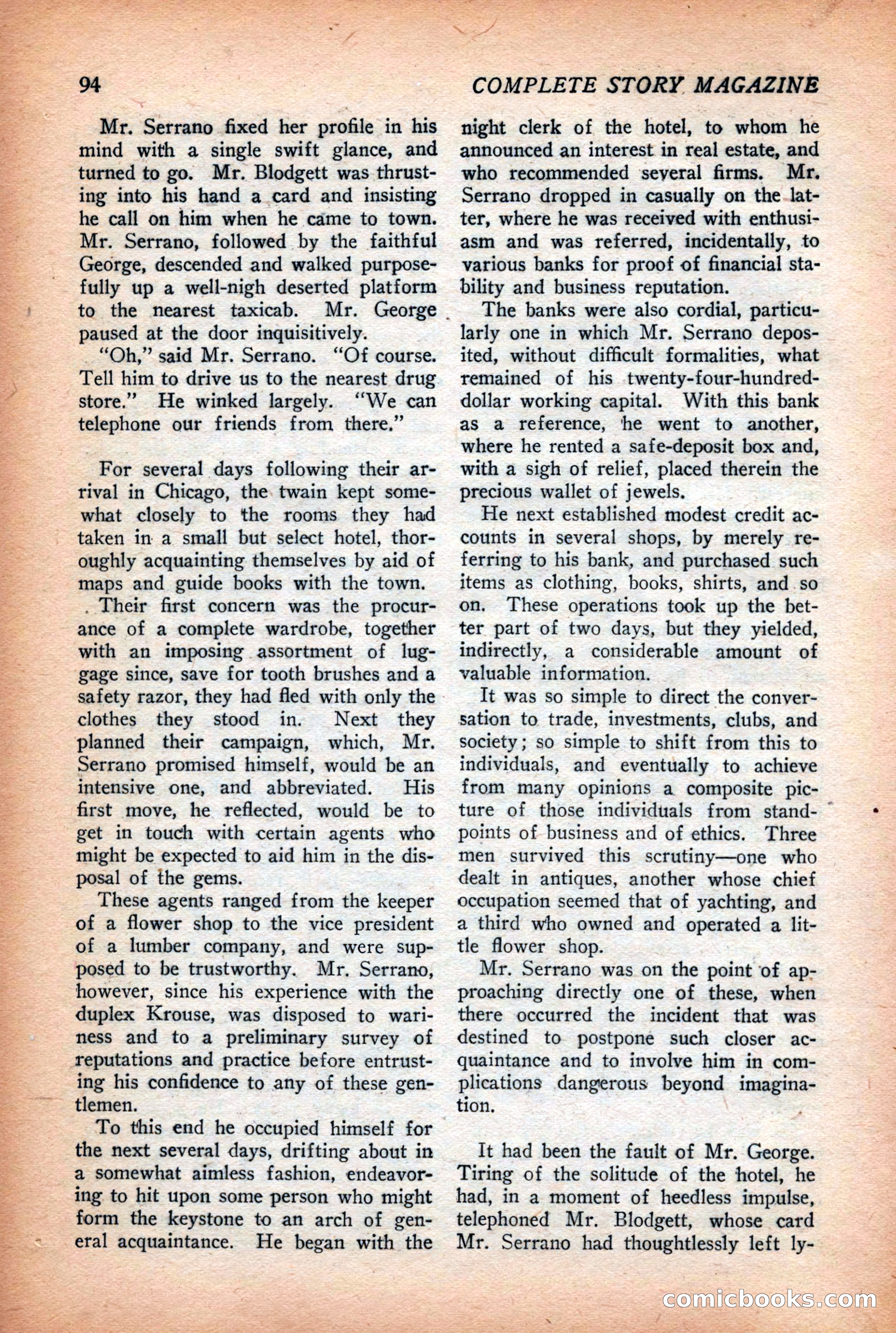Complete Story Magazine, Vol. 4, No. 2 — page 104 of 172