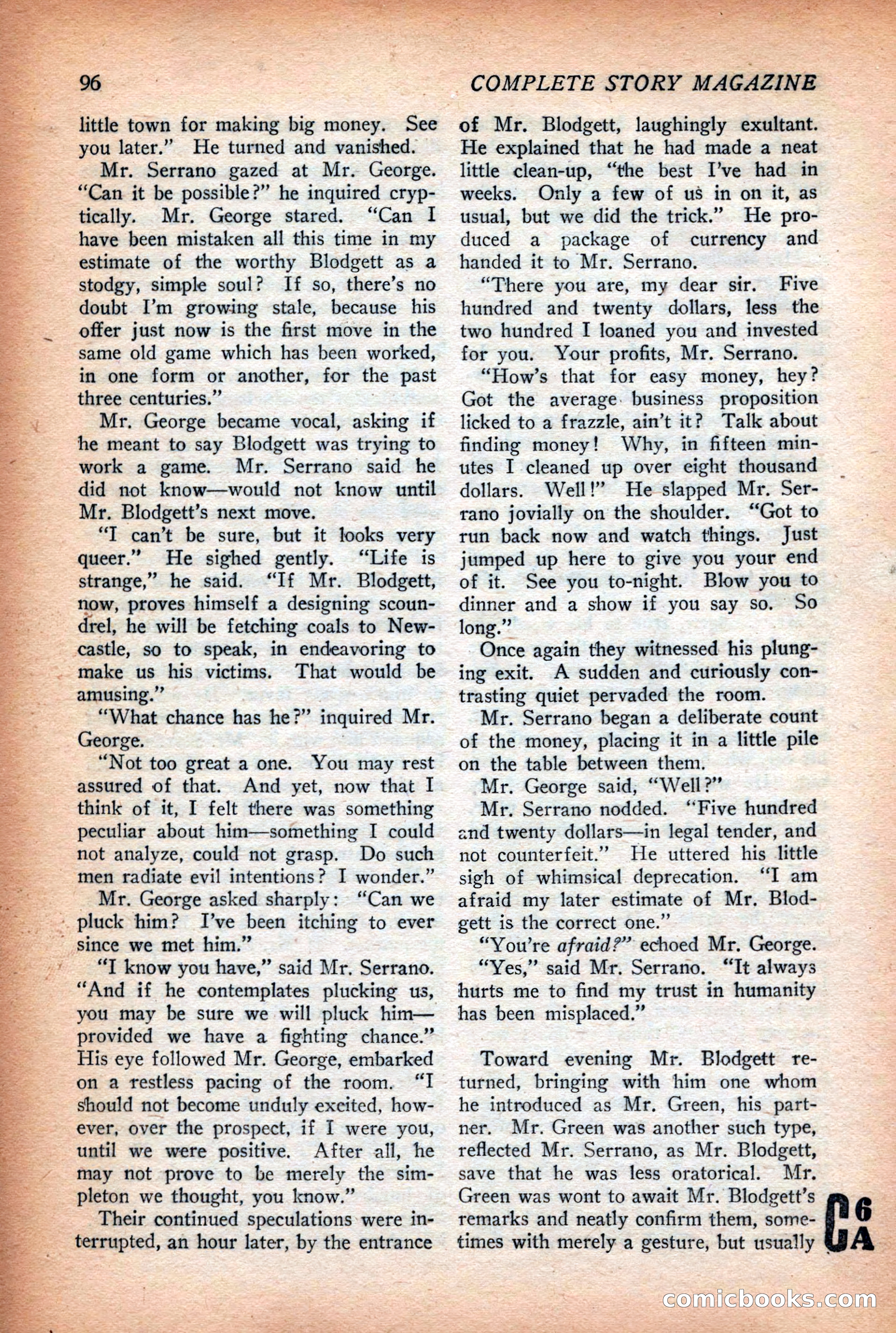 Complete Story Magazine, Vol. 4, No. 2 — page 106 of 172
