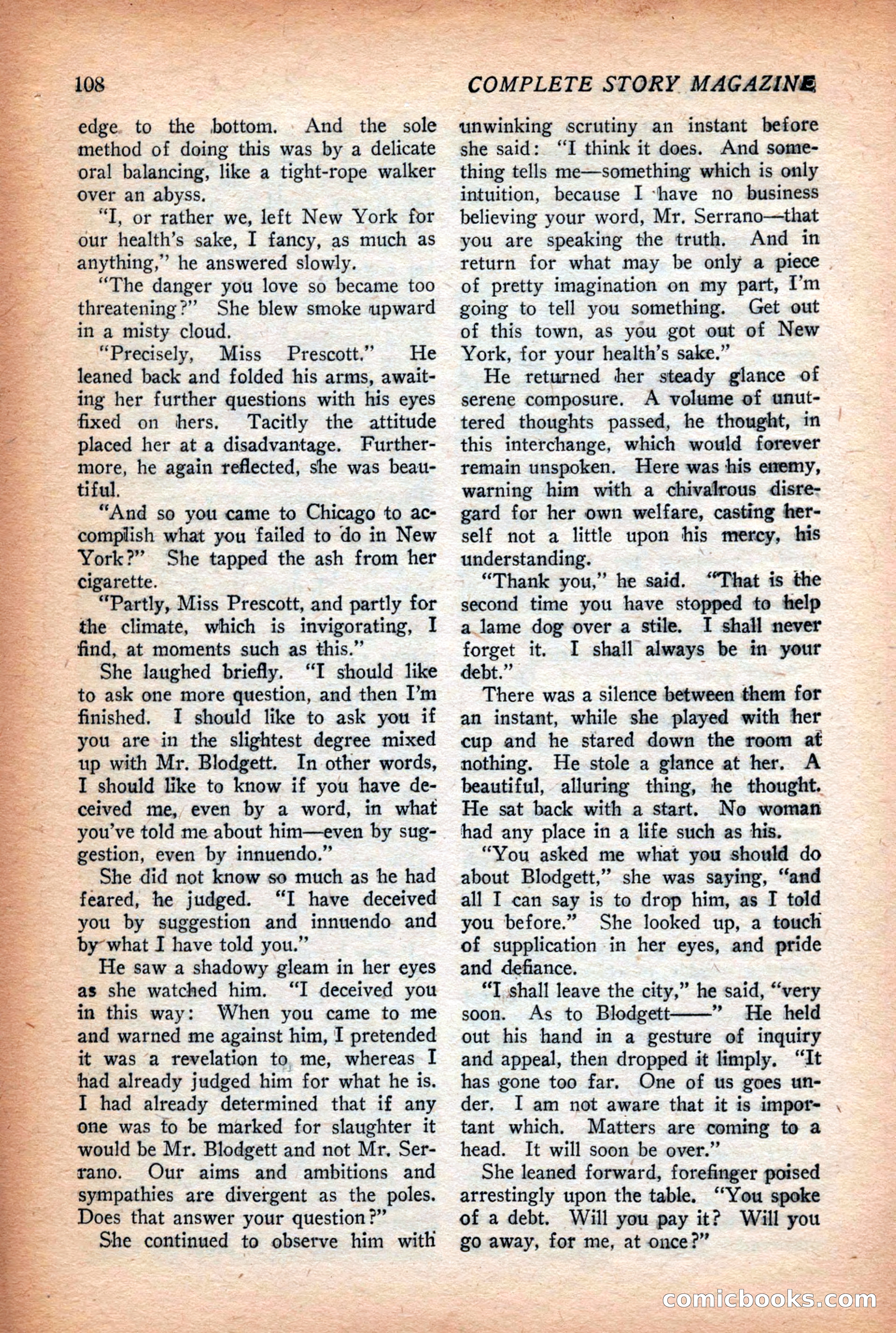 Complete Story Magazine, Vol. 4, No. 2 — page 118 of 172