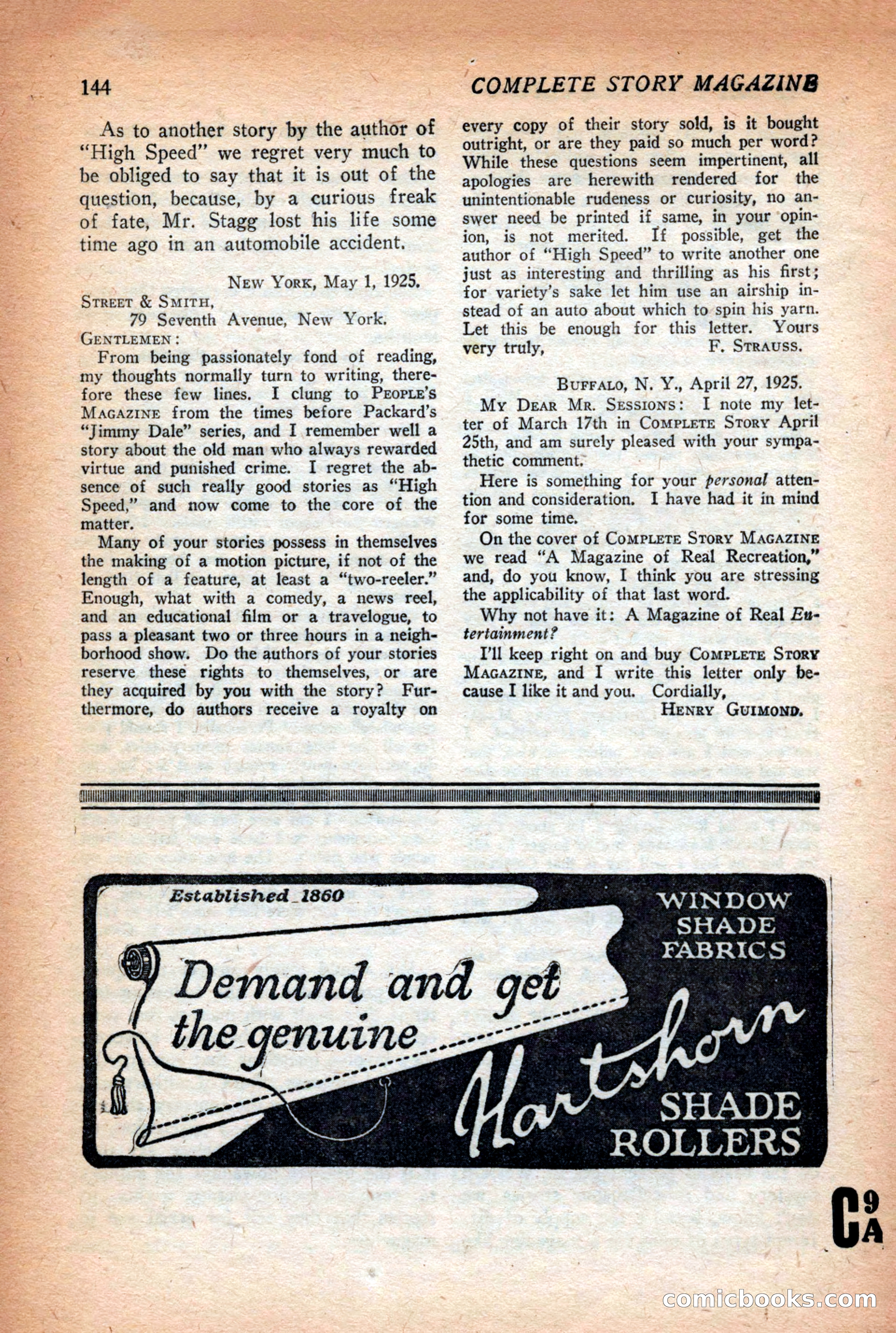 Complete Story Magazine, Vol. 4, No. 2 — page 154 of 172