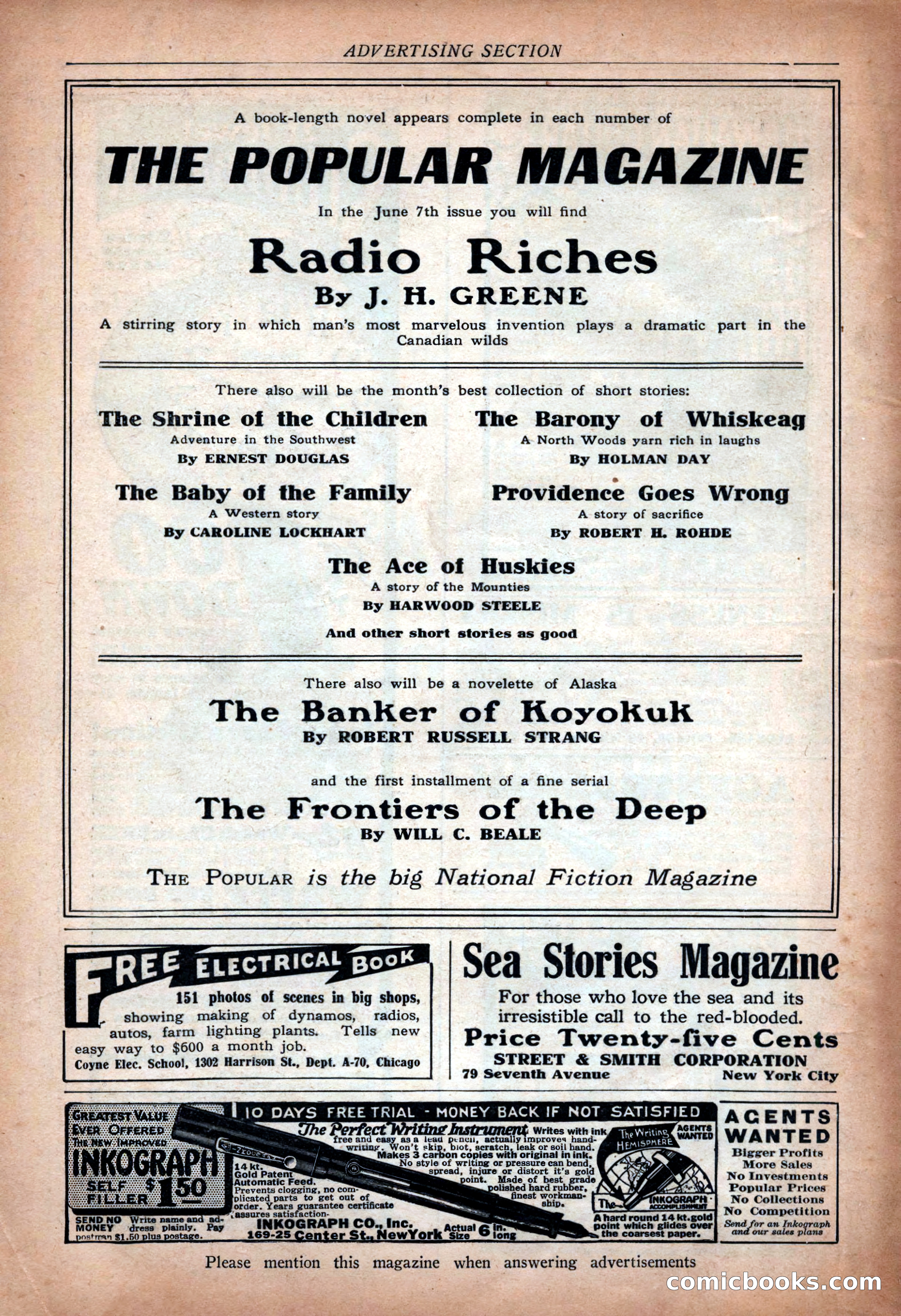 Complete Story Magazine, Vol. 4, No. 2 — page 168 of 172