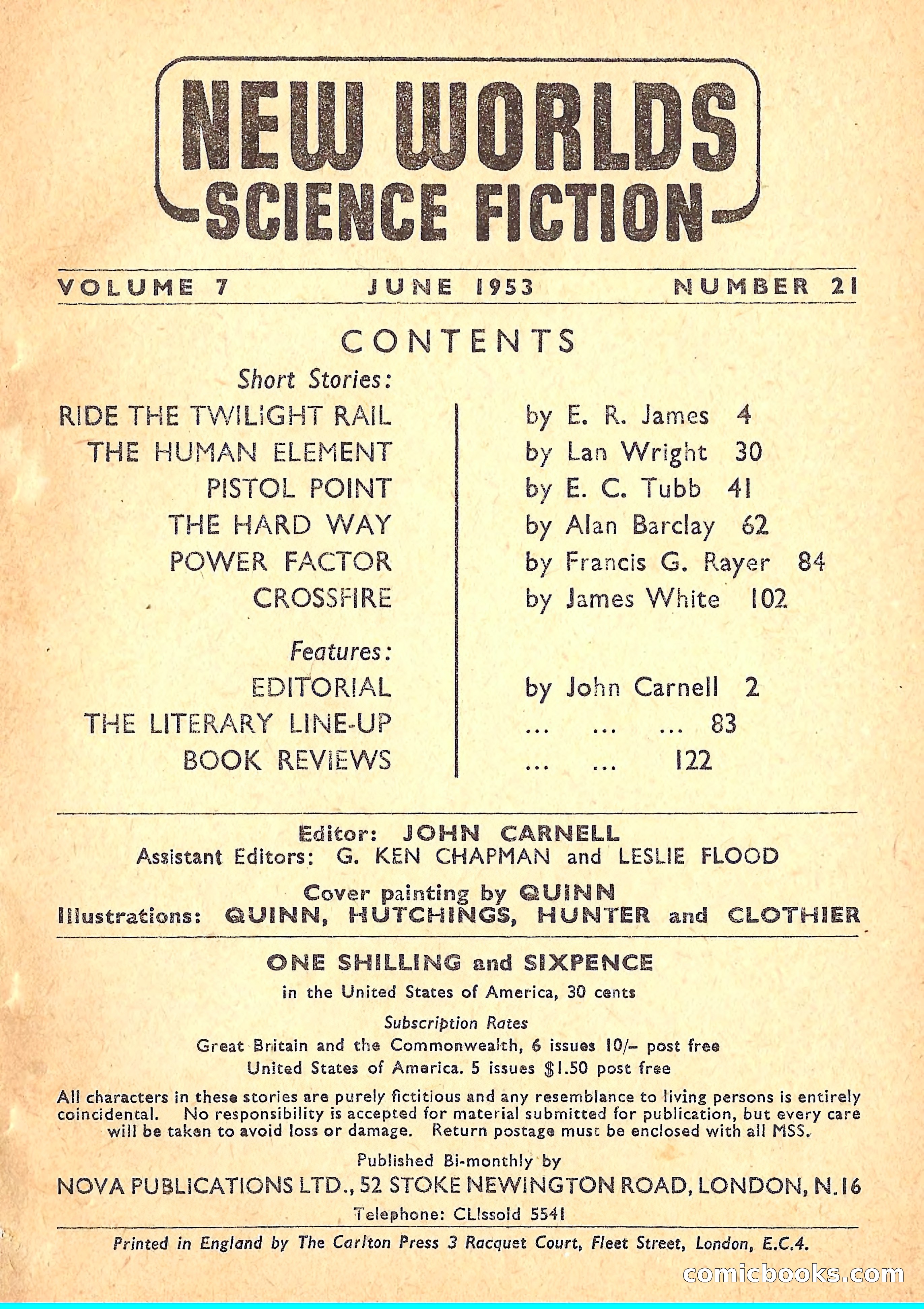 New Worlds Science Fiction, Volume 7, Number 21 — page 1 of 132