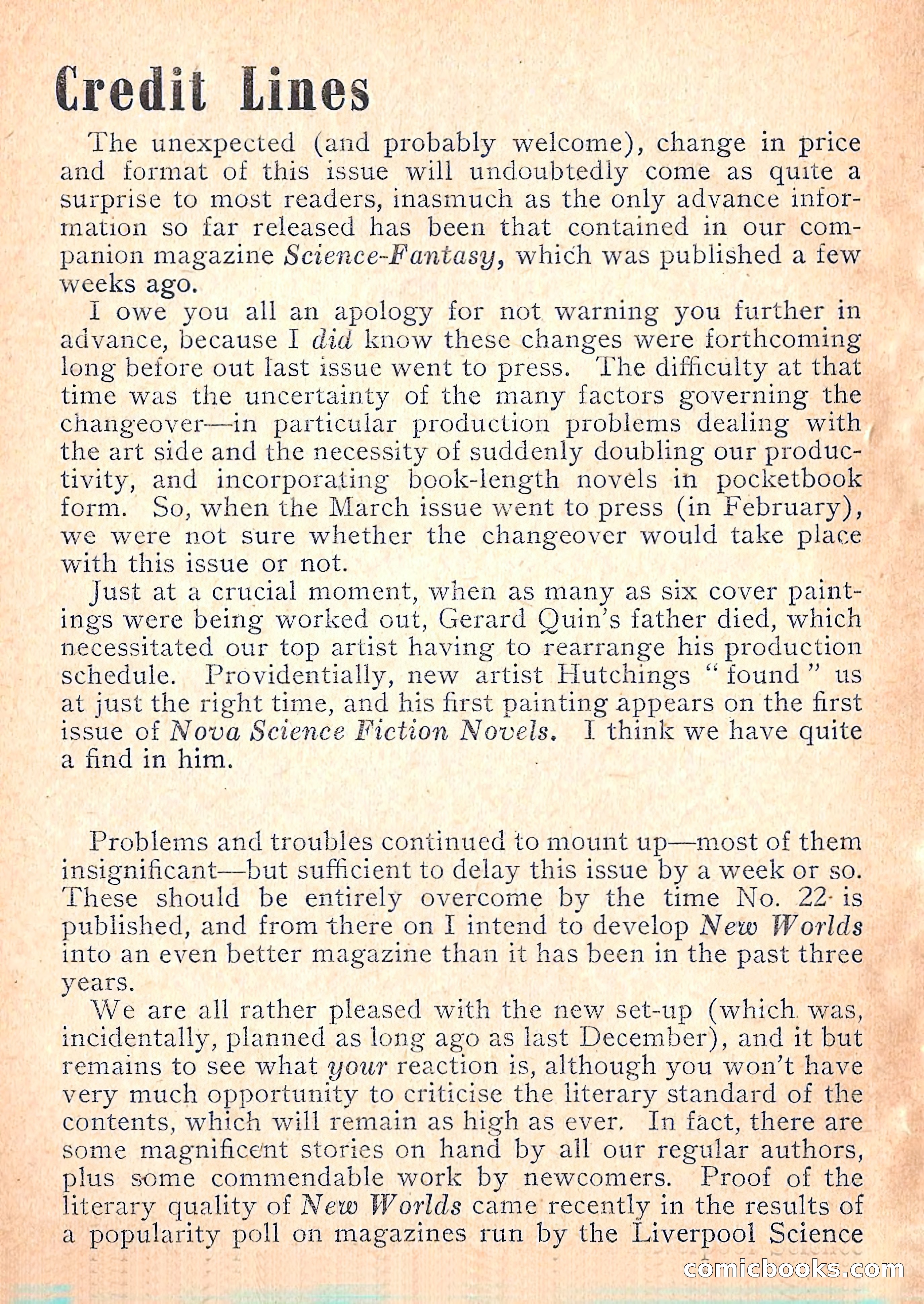 New Worlds Science Fiction, Volume 7, Number 21 — page 2 of 132