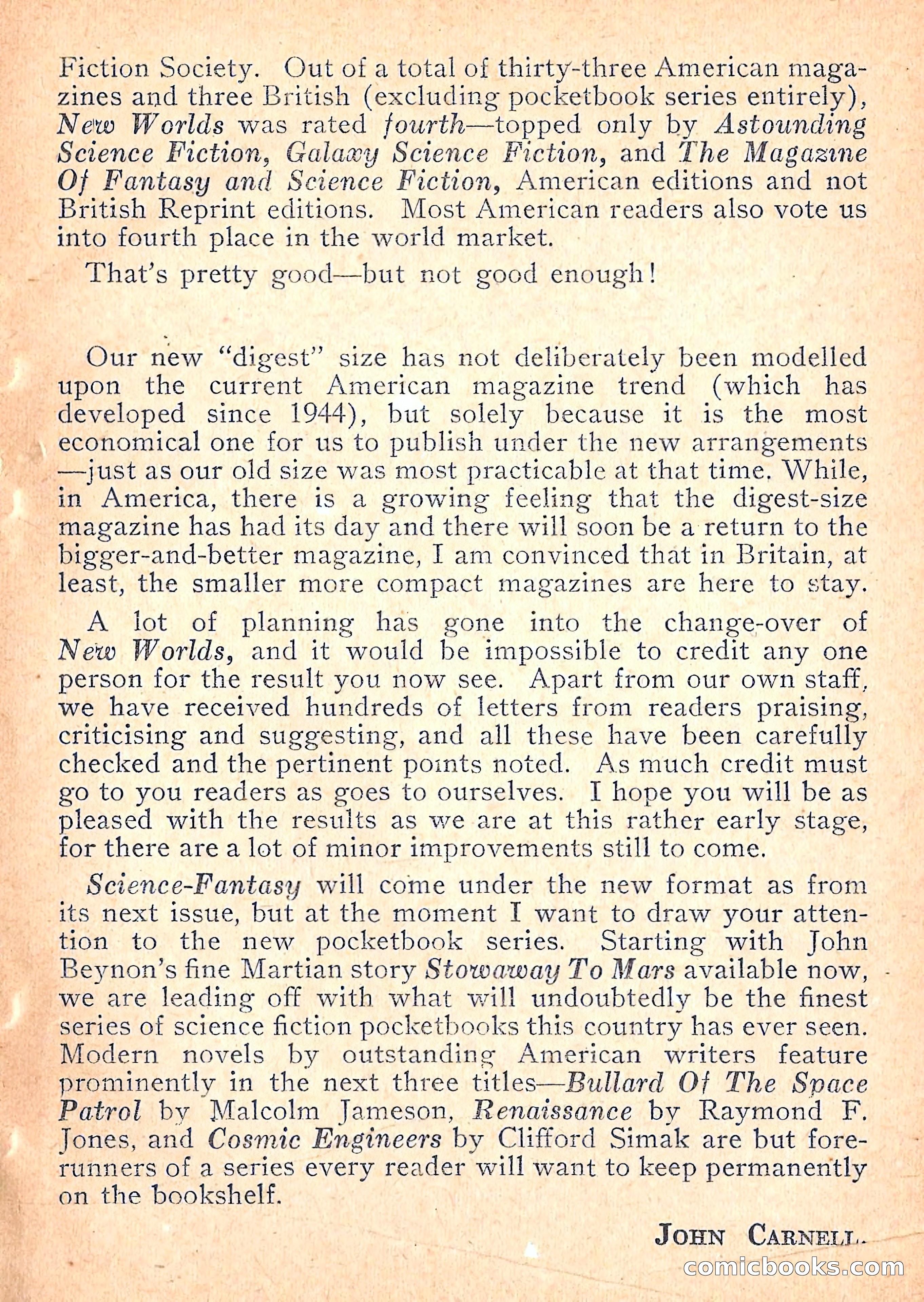 New Worlds Science Fiction, Volume 7, Number 21 — page 3 of 132