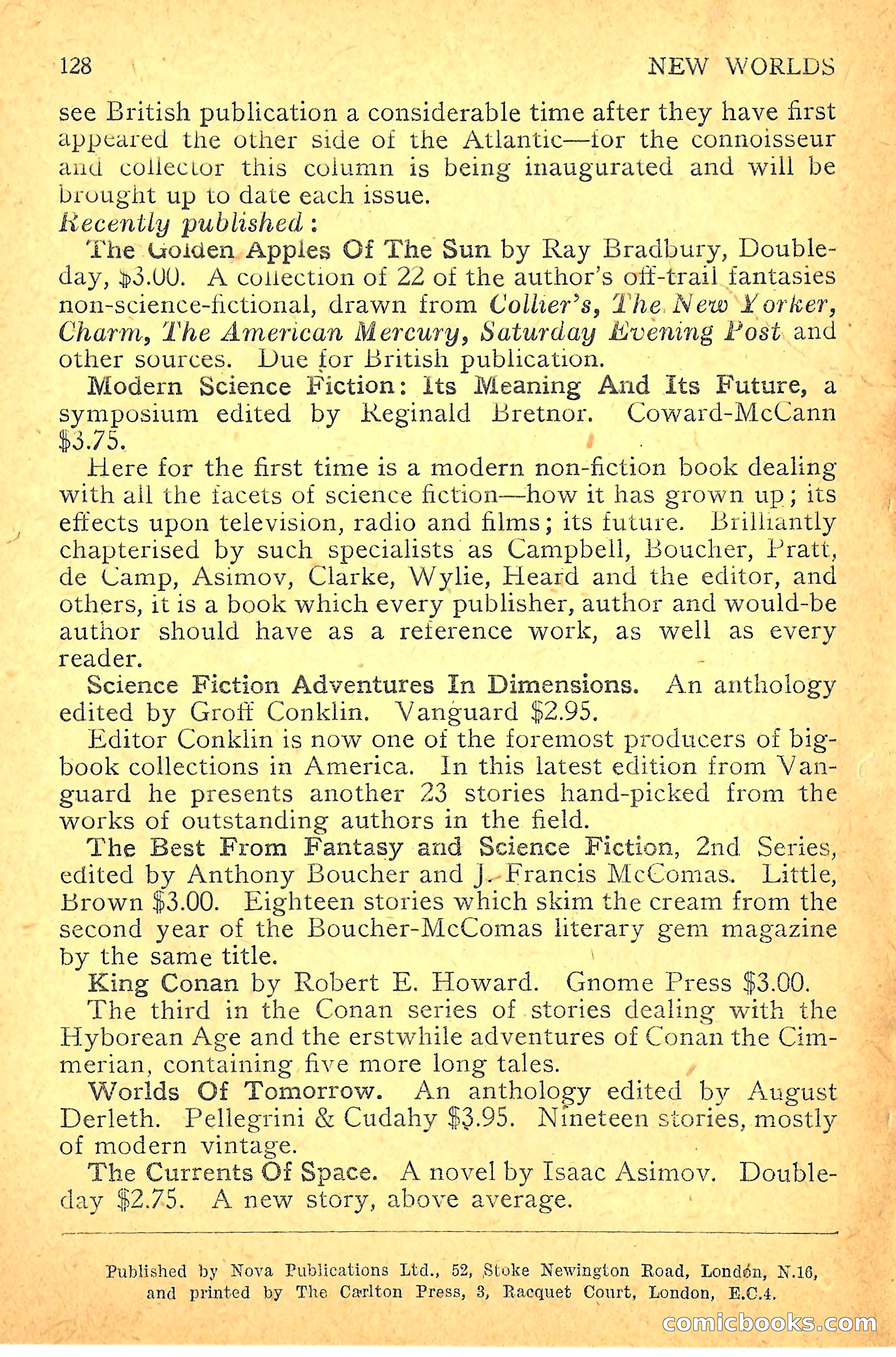 New Worlds Science Fiction, Volume 7, Number 21 — page 130 of 132