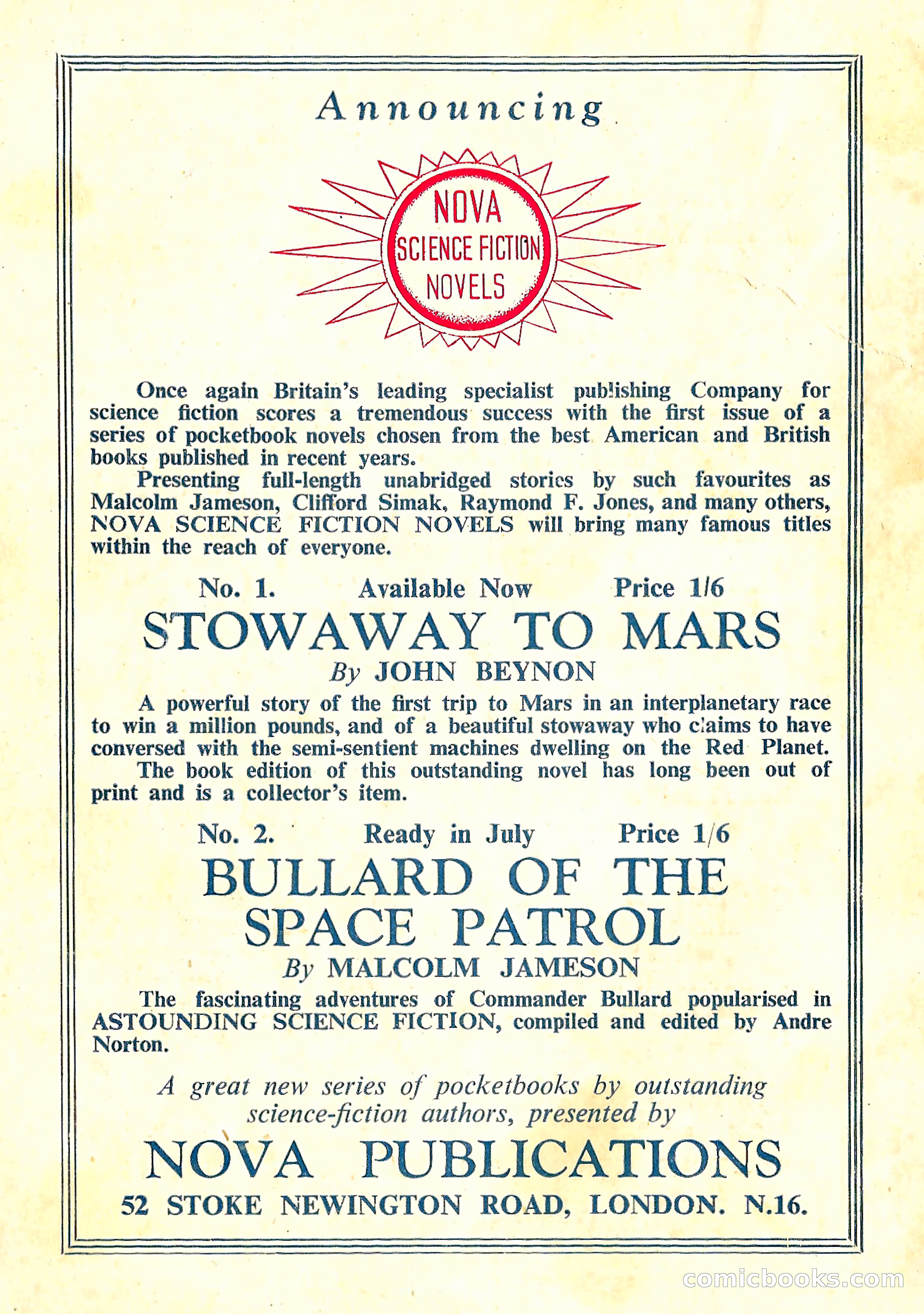 New Worlds Science Fiction, Volume 7, Number 21 — page 132 of 132