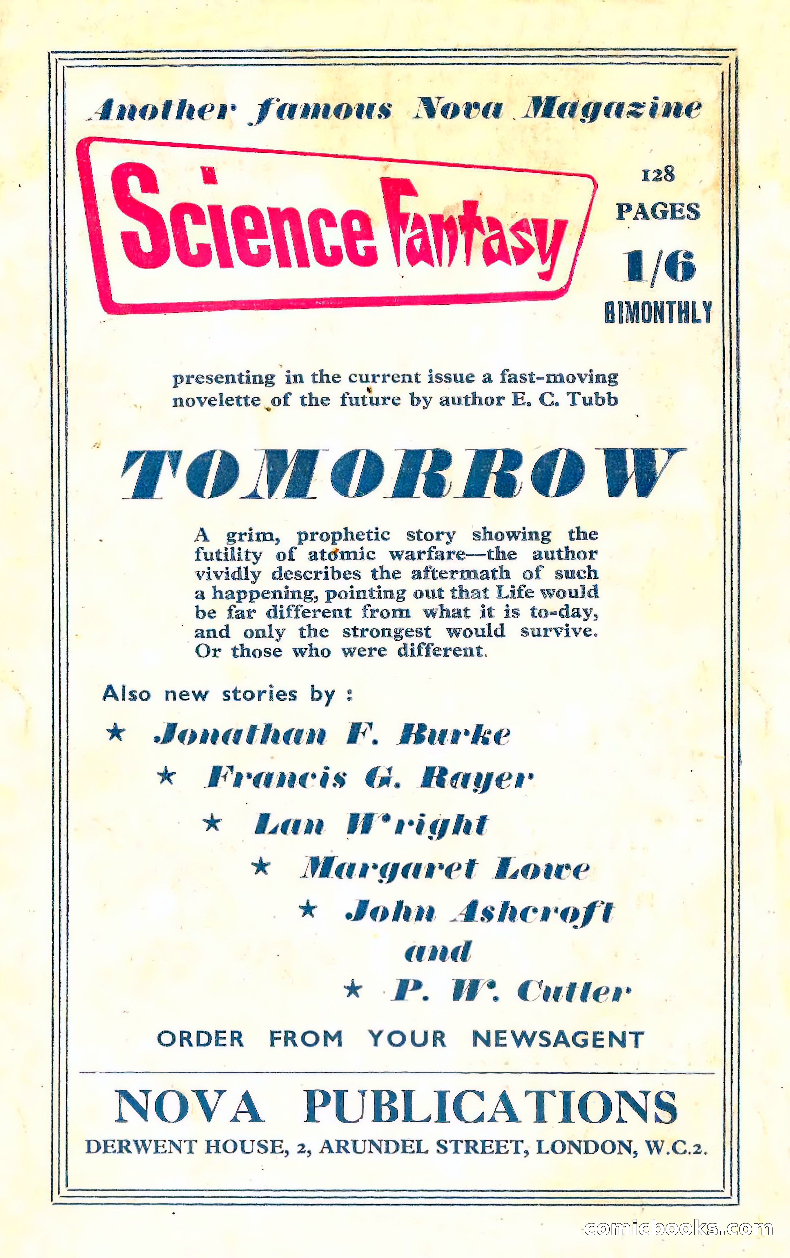 New Worlds Science Fiction No. 23 — page 132 of 132