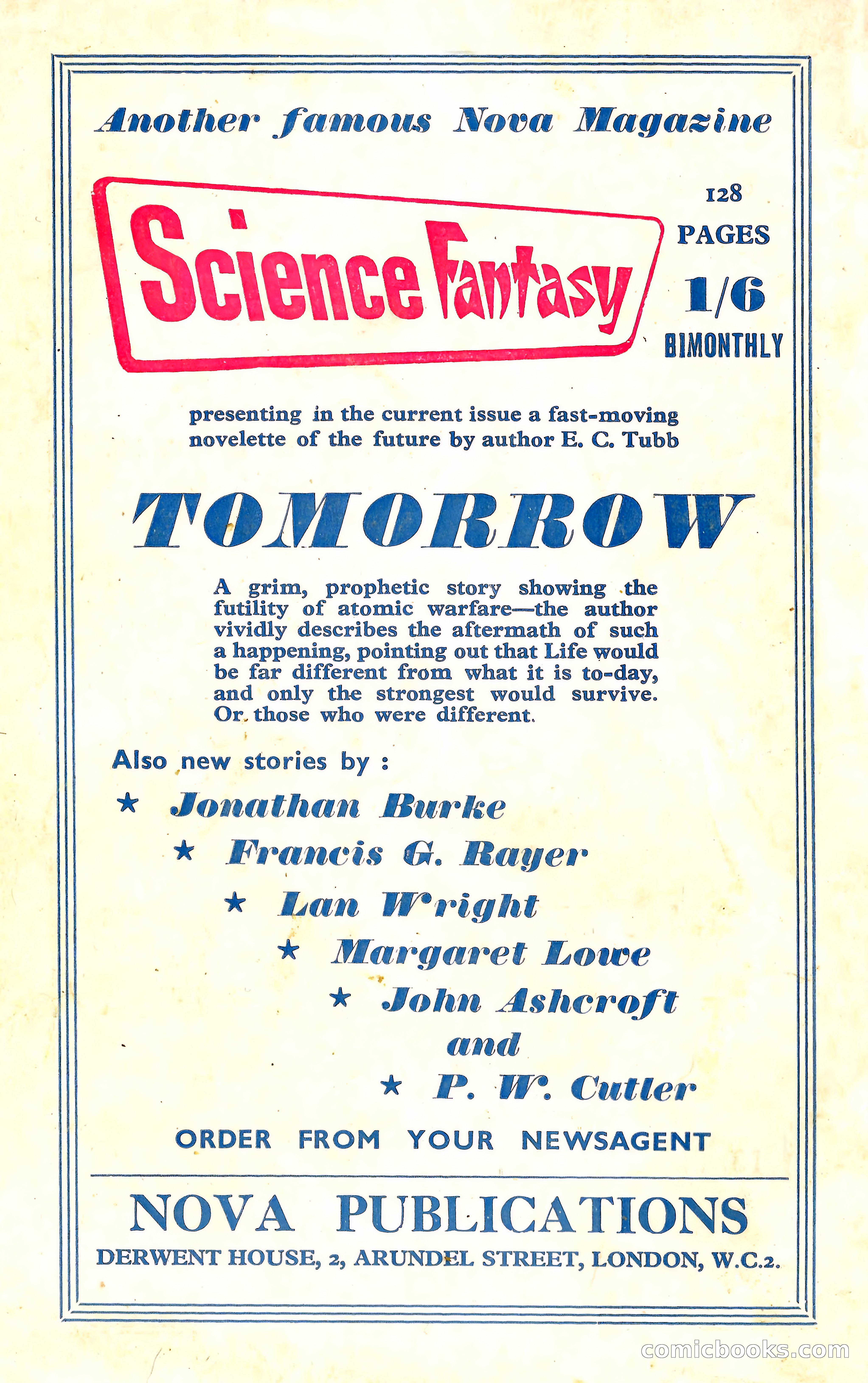 New Worlds Science Fiction No. 24 — page 132 of 132