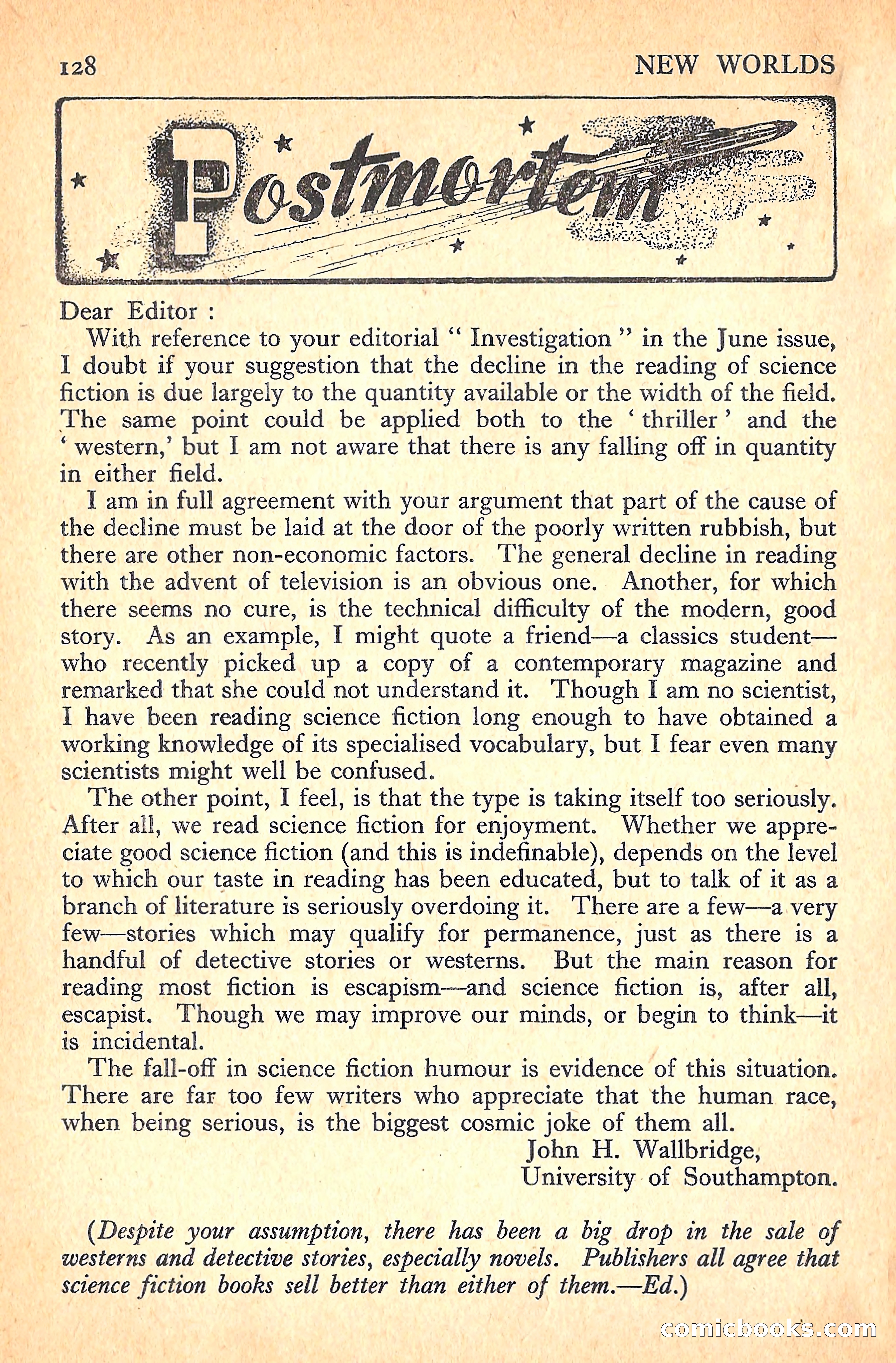 New Worlds Science Fiction No. 25 — page 130 of 132