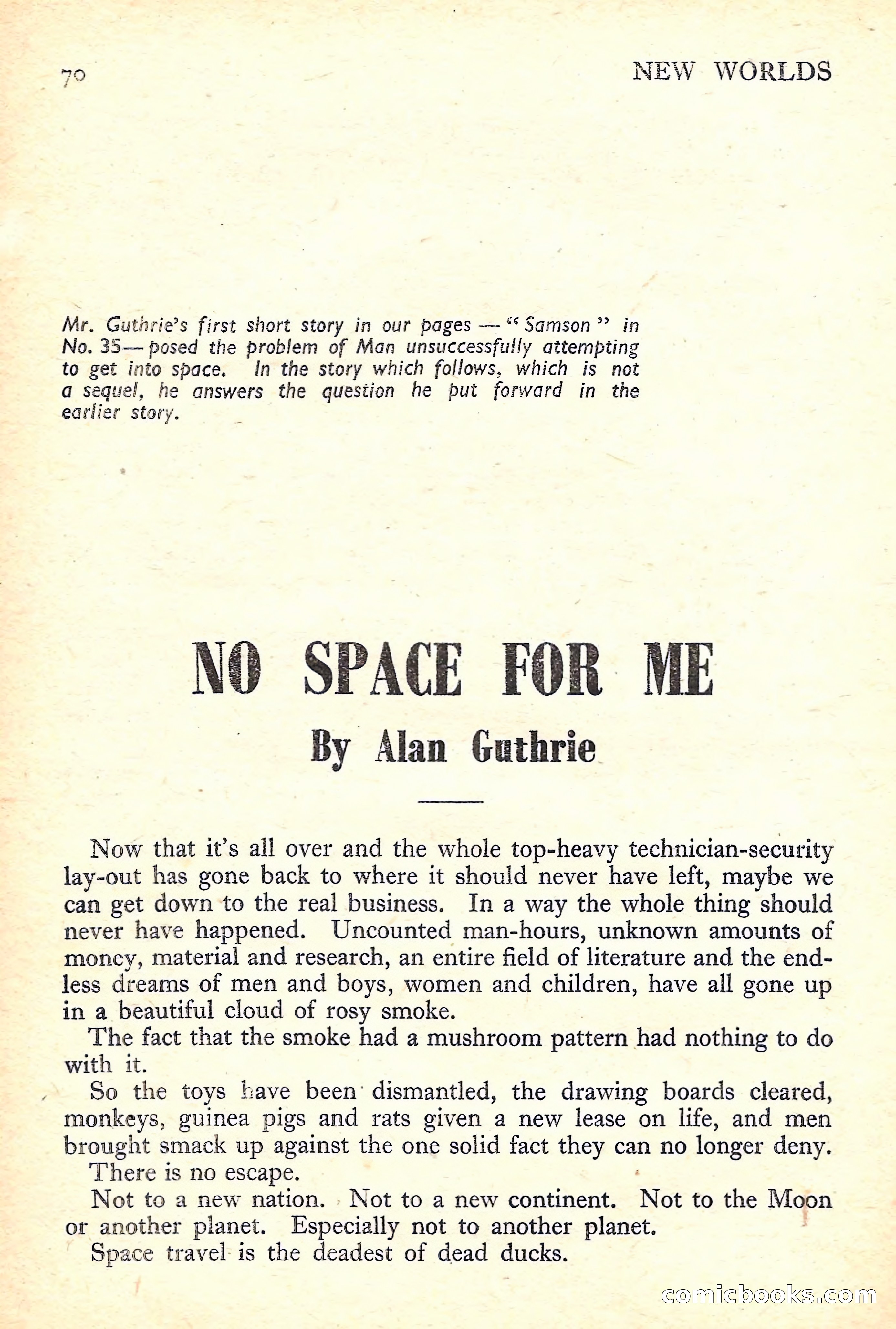 New Worlds Science Fiction No. 37 — page 72 of 132