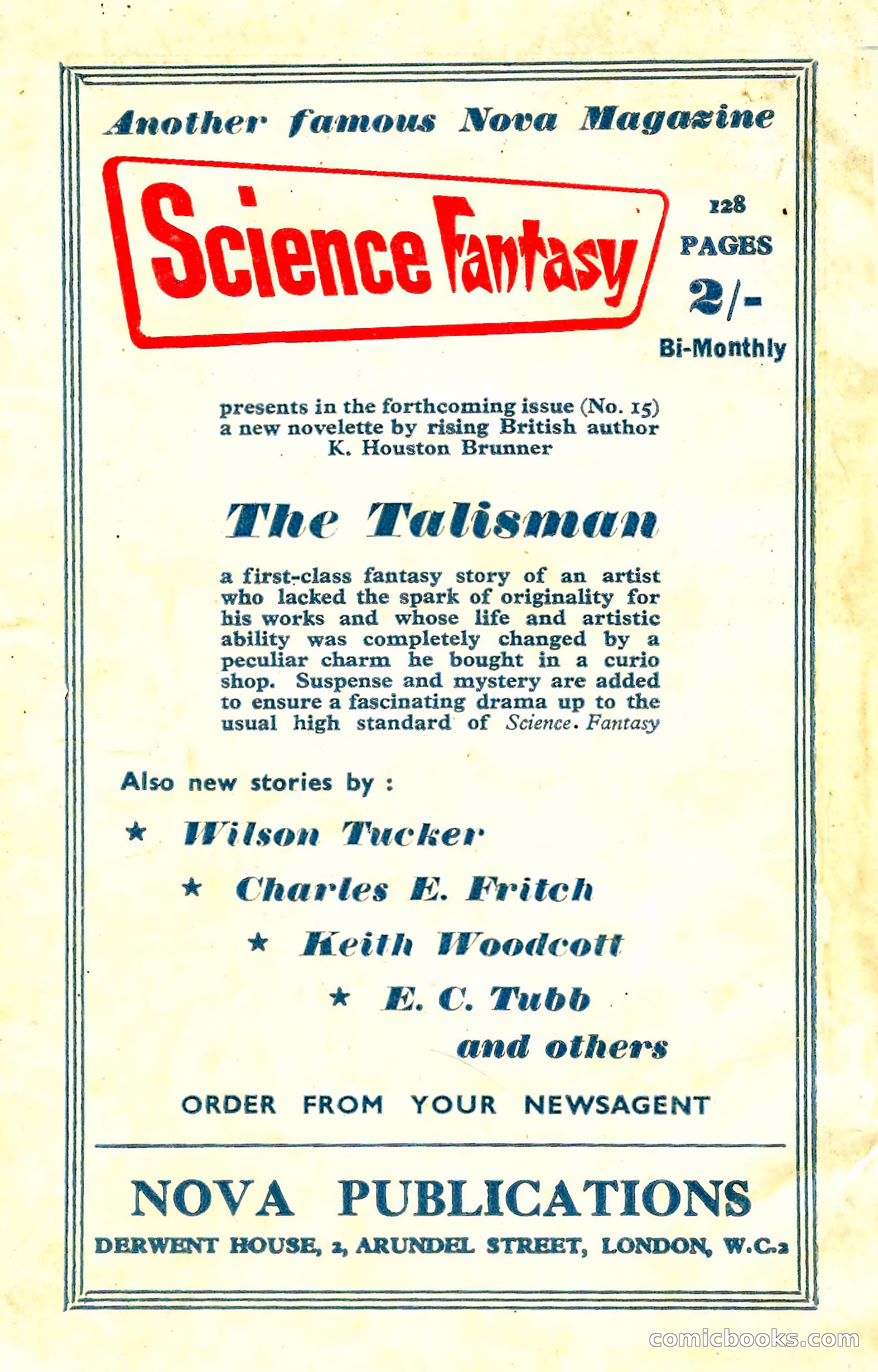 New Worlds Science Fiction No. 37 — page 132 of 132