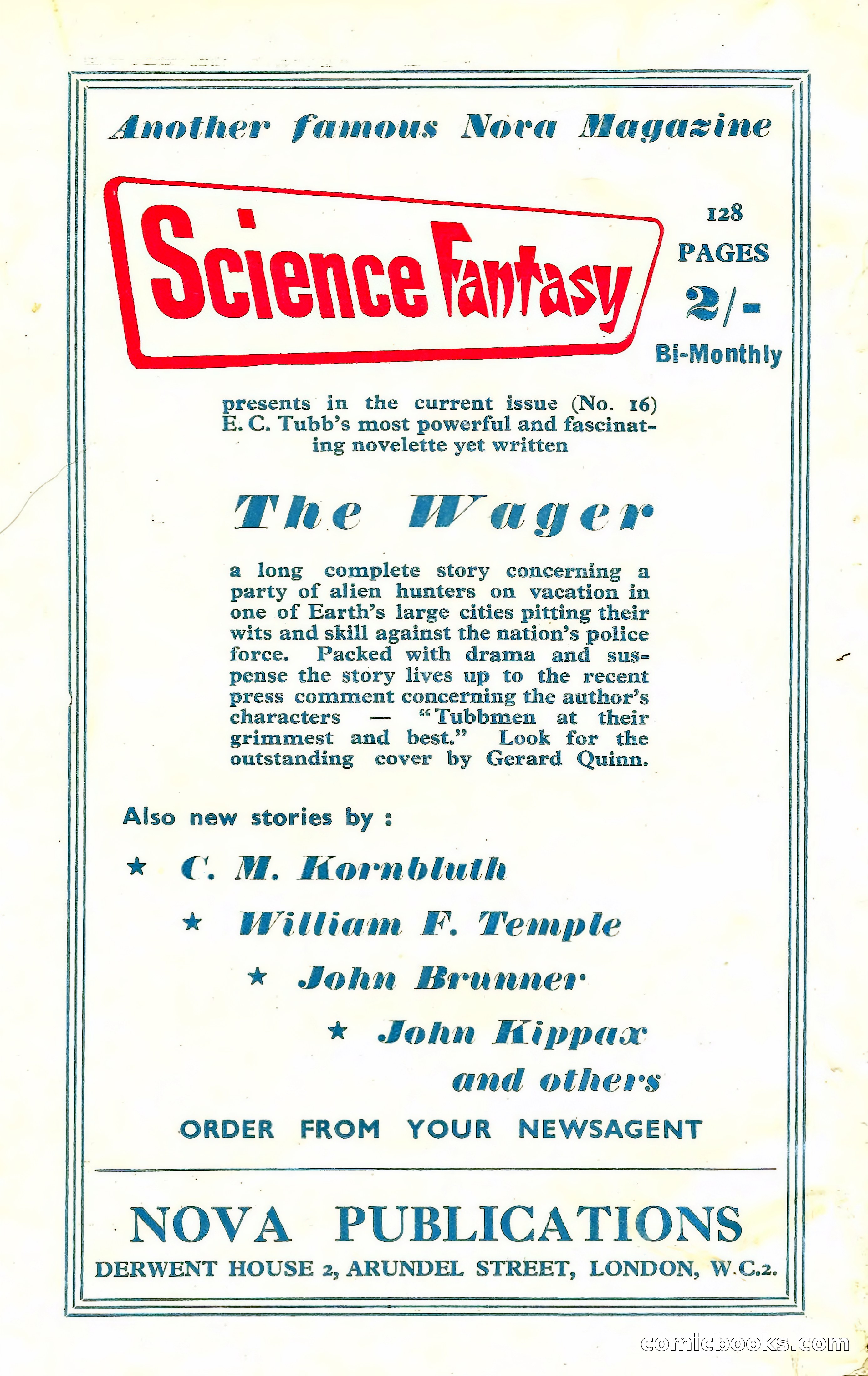 New Worlds Science Fiction No. 41 — page 132 of 132